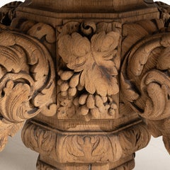 Henri II Oval Centre Table, Oak Wood, French Antique, Circa 1880