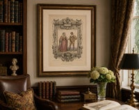 Henri III French Court Costume, Royal Couple Costume Lithograph, 1847, view 3