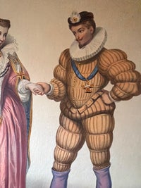 Henri III French Court Costume, Royal Couple Costume Lithograph, 1847, view 5