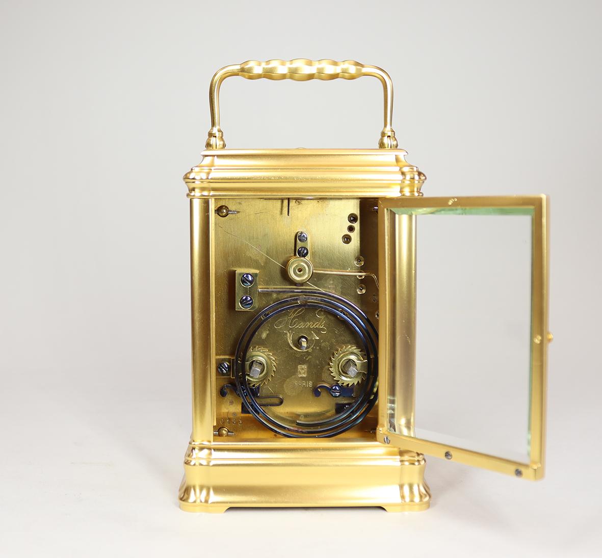 Henri Jacot Carriage Clock with Strike Repeat Function In Excellent Condition For Sale In Amersham, GB
