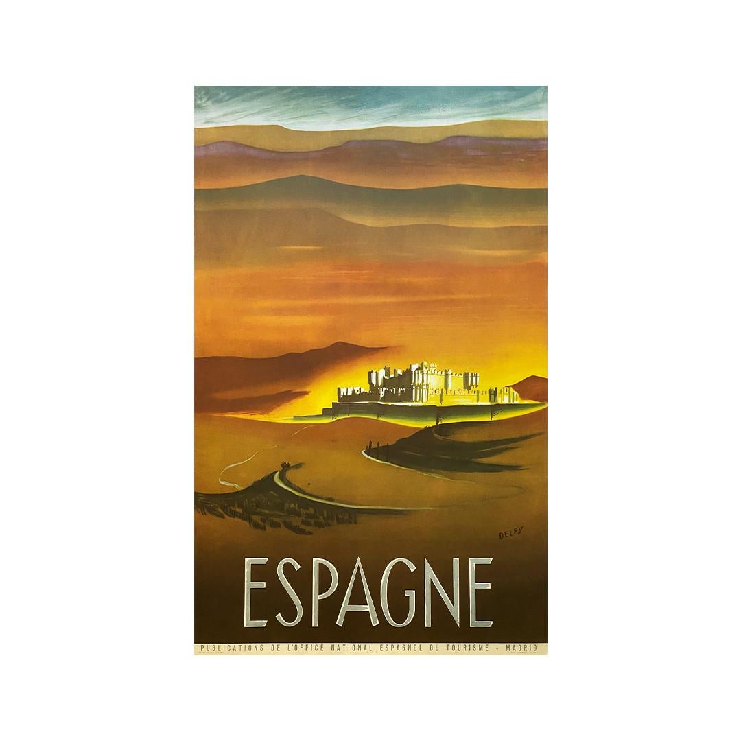 Originalplakat von Delpy aus der Zeit um 1945 zur Förderung des Tourismus in Spanien im Angebot 1