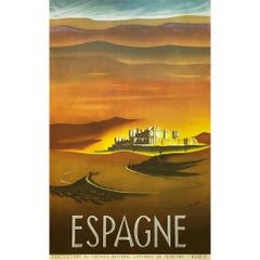Affiche originale créée par Delpy vers 1945 pour promouvoir le tourisme en Espagne