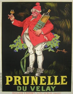 Affiche vintage originale de Jarville pour la Prunelle du Velay, 1922