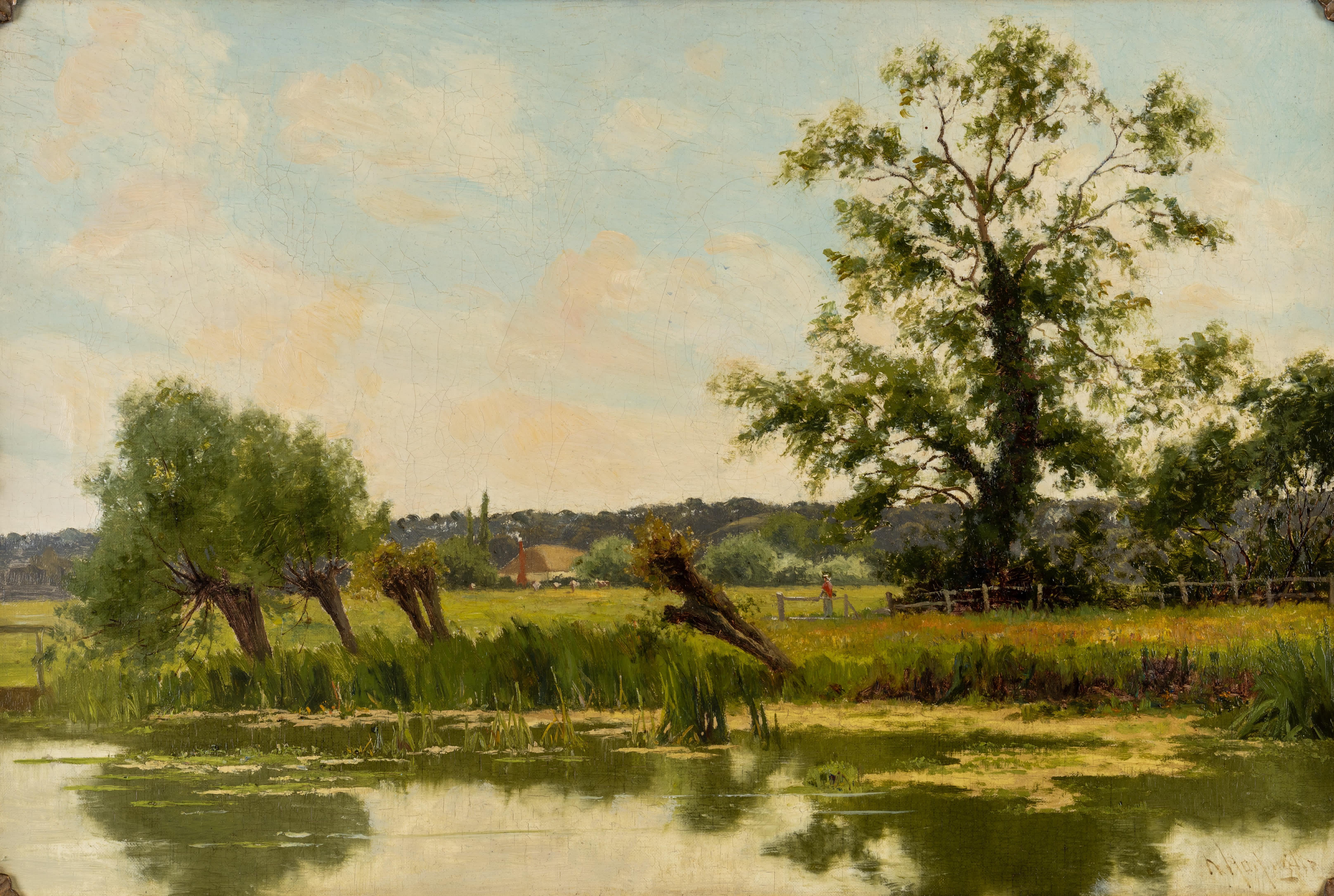 Paesaggio Barbizon - Painting di Henri Joseph Harpignies