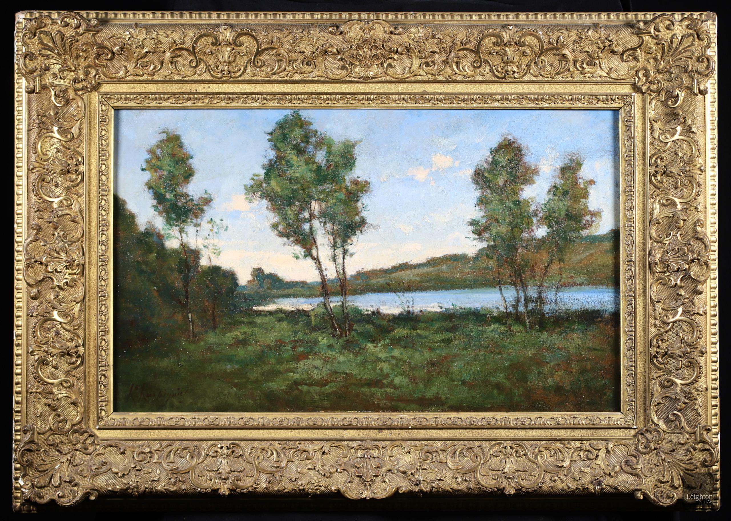 Henri Joseph Harpignies Landscape Painting - Bord de lac