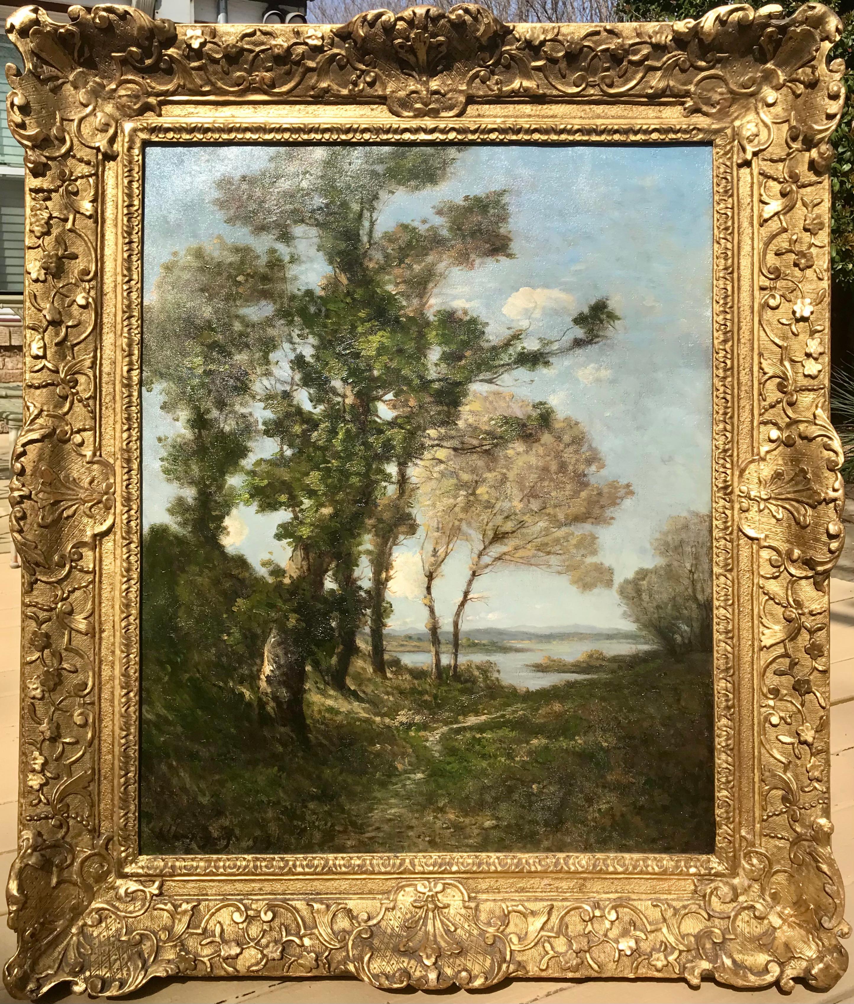 Henri-Joseph Harpignies (französisch, 1819)

Landstrich D' Ete de la Saint-Martin

Öl auf Leinwand

Darstellung einer sommerlichen Landschaftsszene vor den Toren von Paris an einem Nebenarm der Seine am Fluss Saint Martin. Dieses Gemälde von