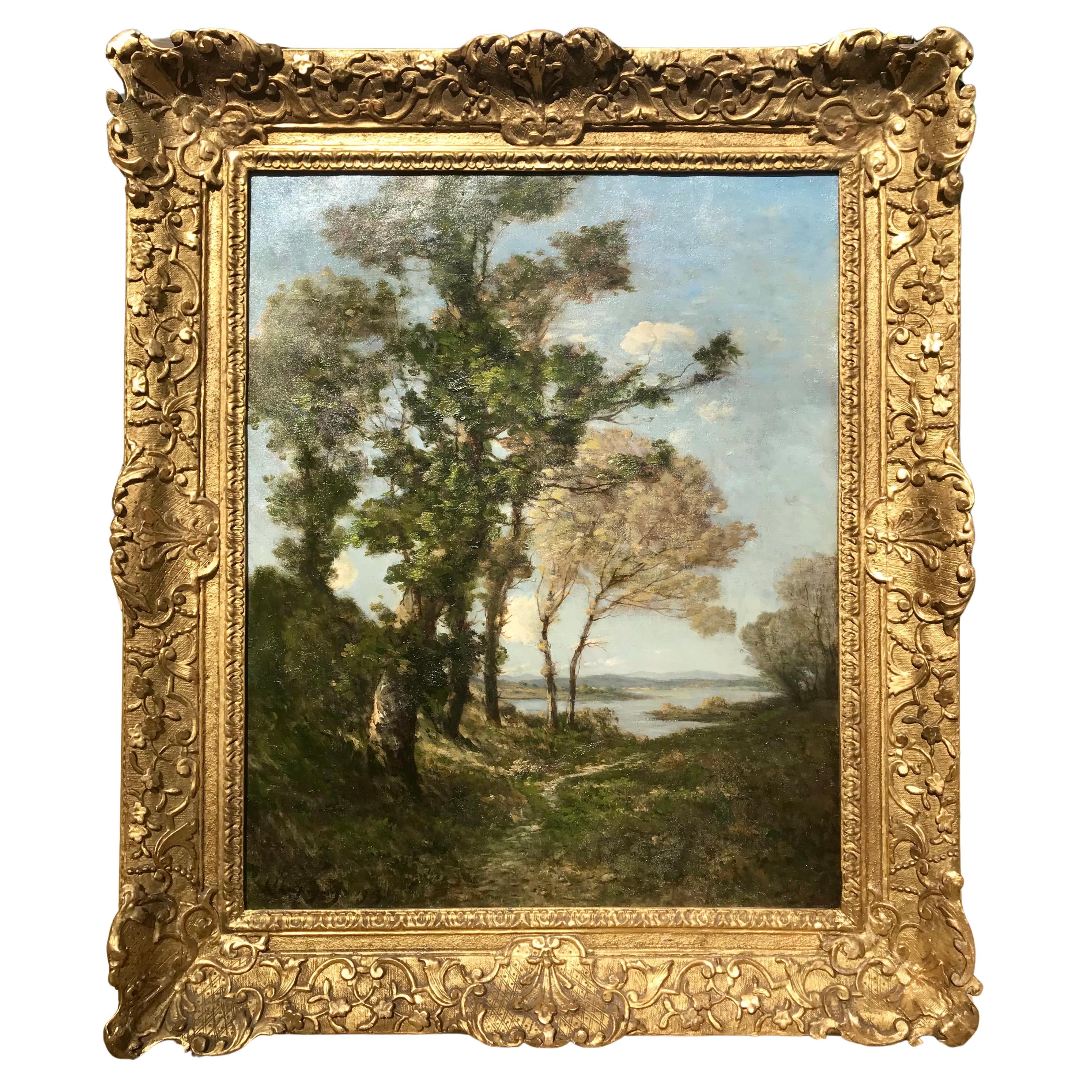 Henri-Joseph Harpignies (Französisch, 1819) L'Ete Dans La Saint Martin