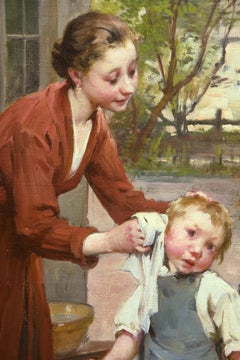 Genre Scene of Teacher with School Children by Henri Jules Geoffroy