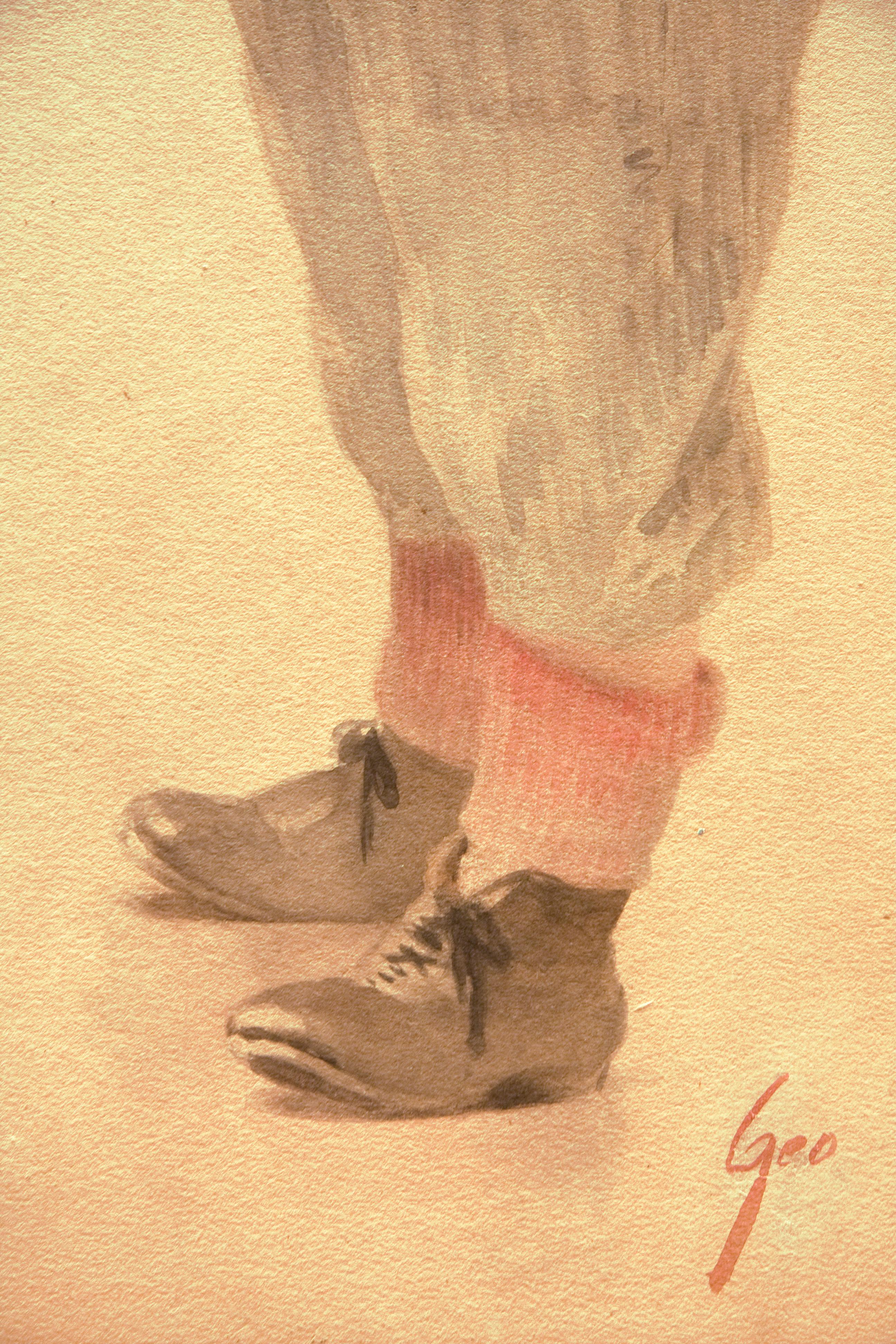 Portrait d'enfant - Réalisme Painting par Henri Jules Jean Geoffroy