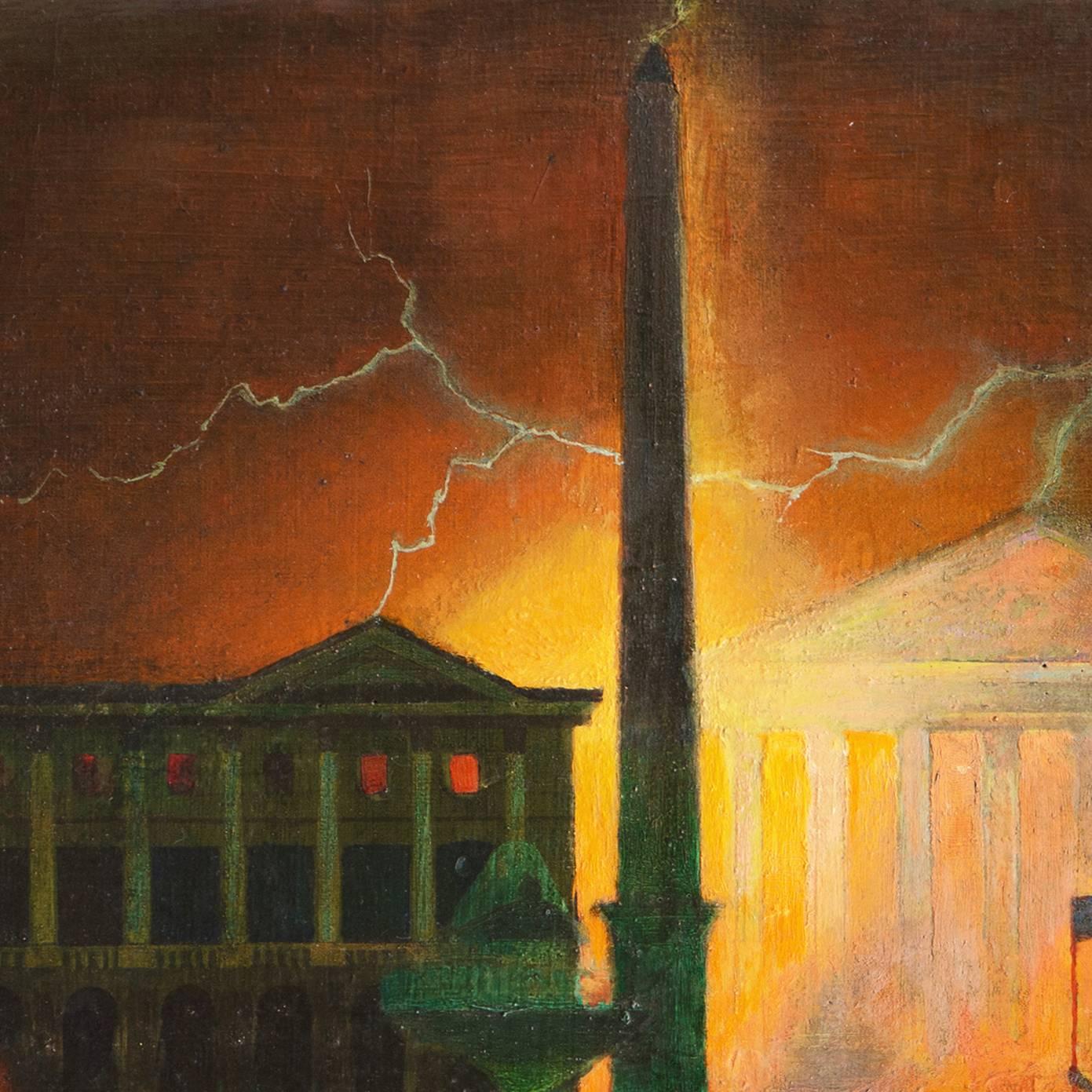 'Place de la Concorde', Paris, California, Surrealist, Neo-classical Symbolism For Sale 5