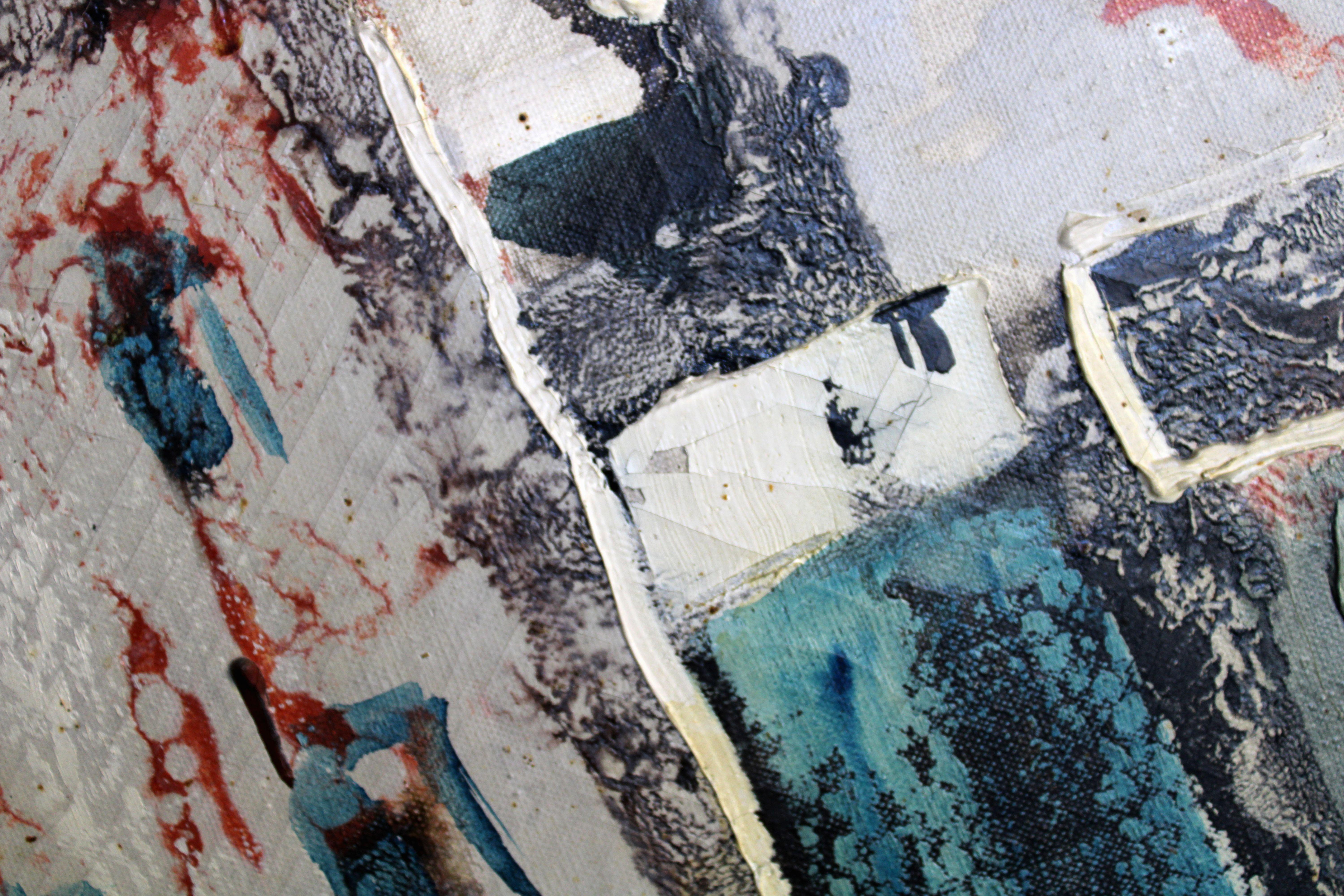 Ville. 1969. Huile sur toile, 50 x 38 cm en vente 5