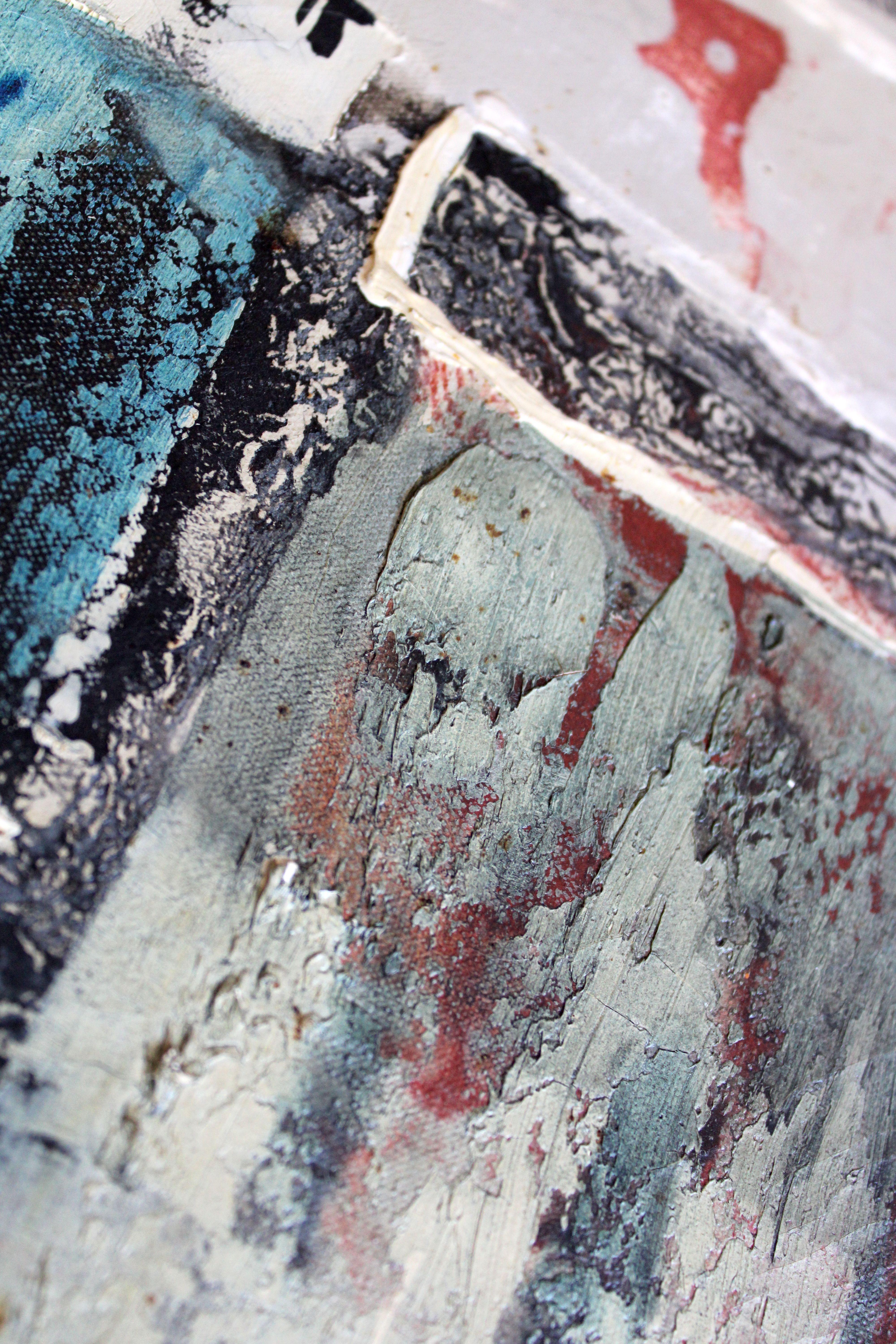 Ville. 1969. Huile sur toile, 50 x 38 cm en vente 4