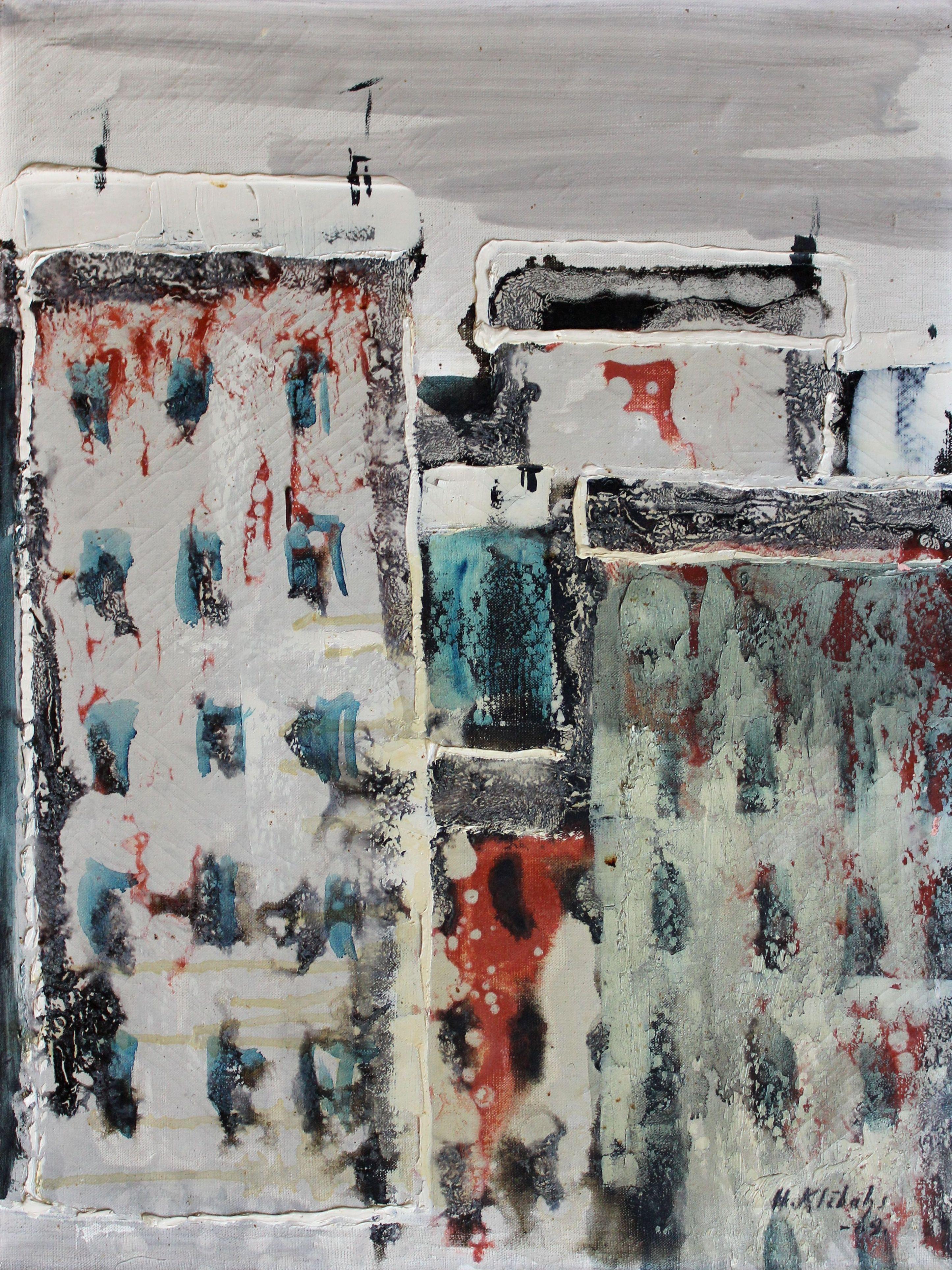 Città. 1969. Olio su tela. 50x38 cm