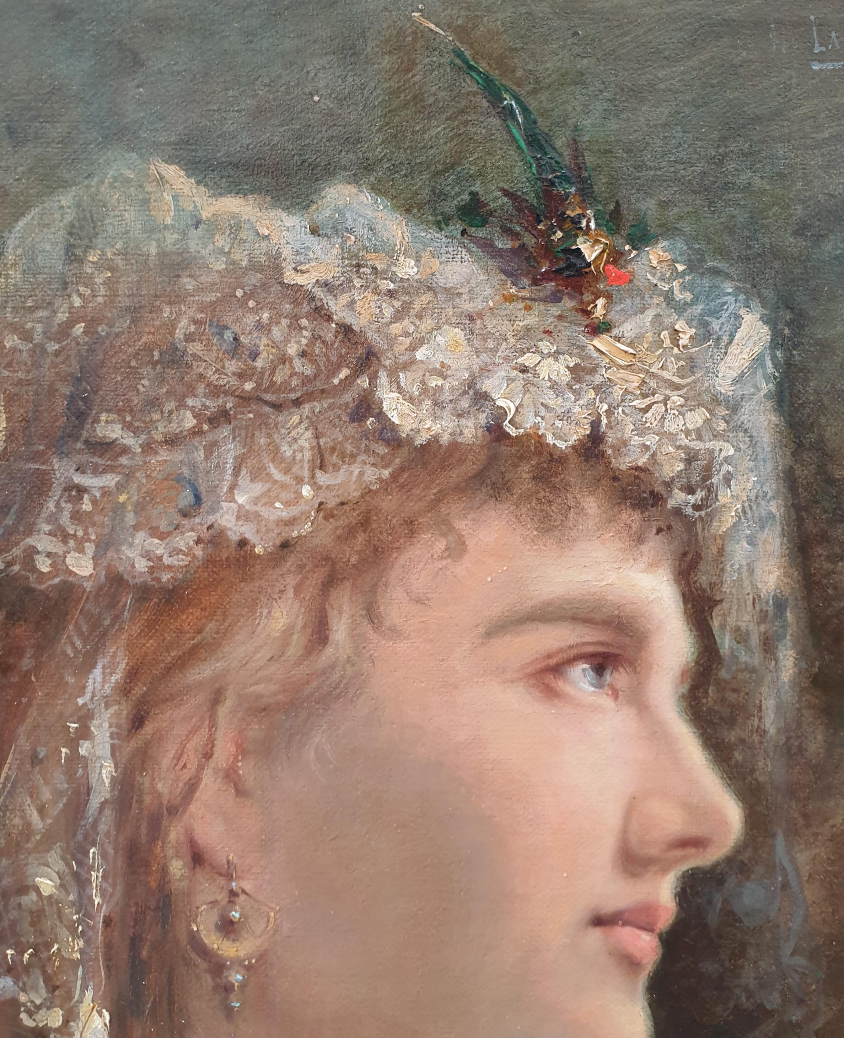 Henri LANGEROCK Ghent, 1830 – Marseille, 1915
Oil on canvas 45 x 33 cm (69 x 57 cm with the frame)
Signed top right 