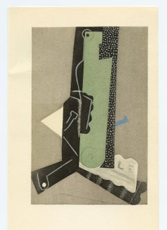 (after) Henri Laurens "Bouteille et journal" pochoir