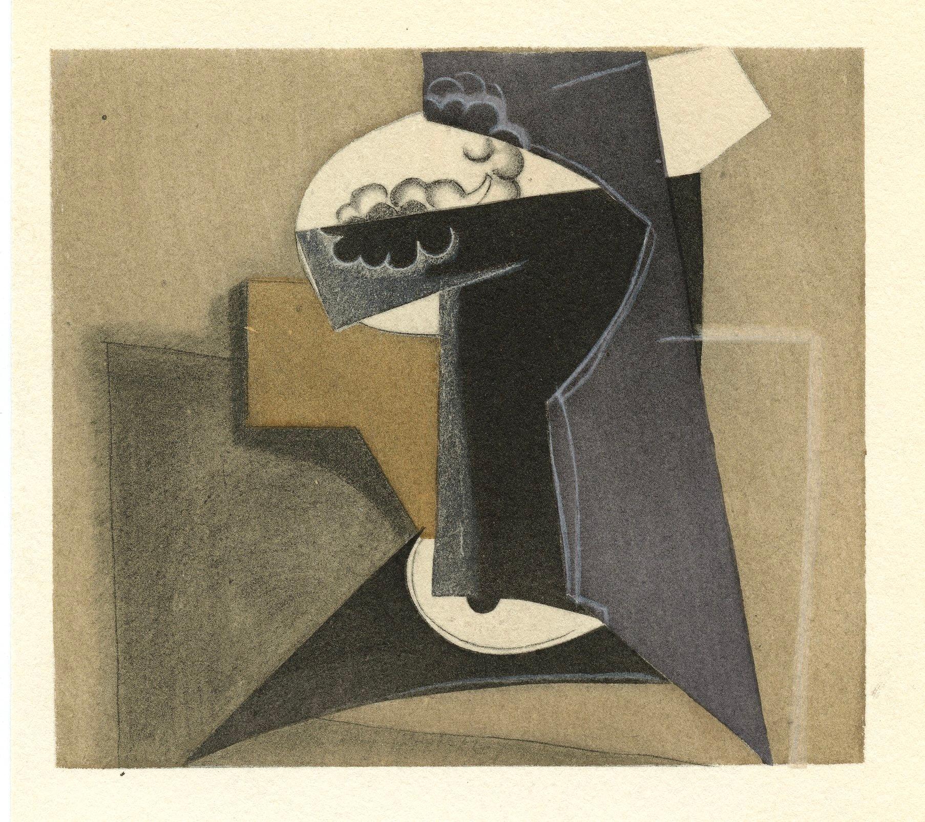 (d
après) Henri Laurens "Le compotier de raisins" pochoir