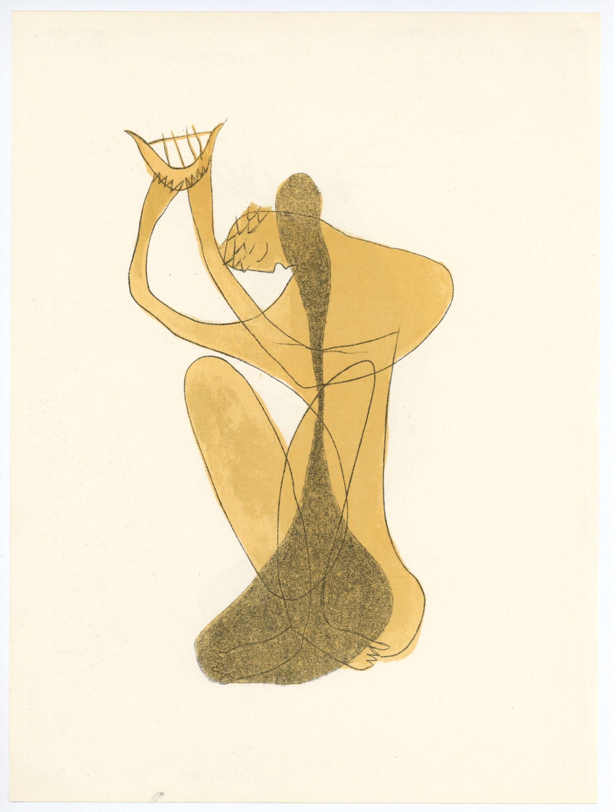 Originallithographie „Apollon“ – Print von Henri Laurens