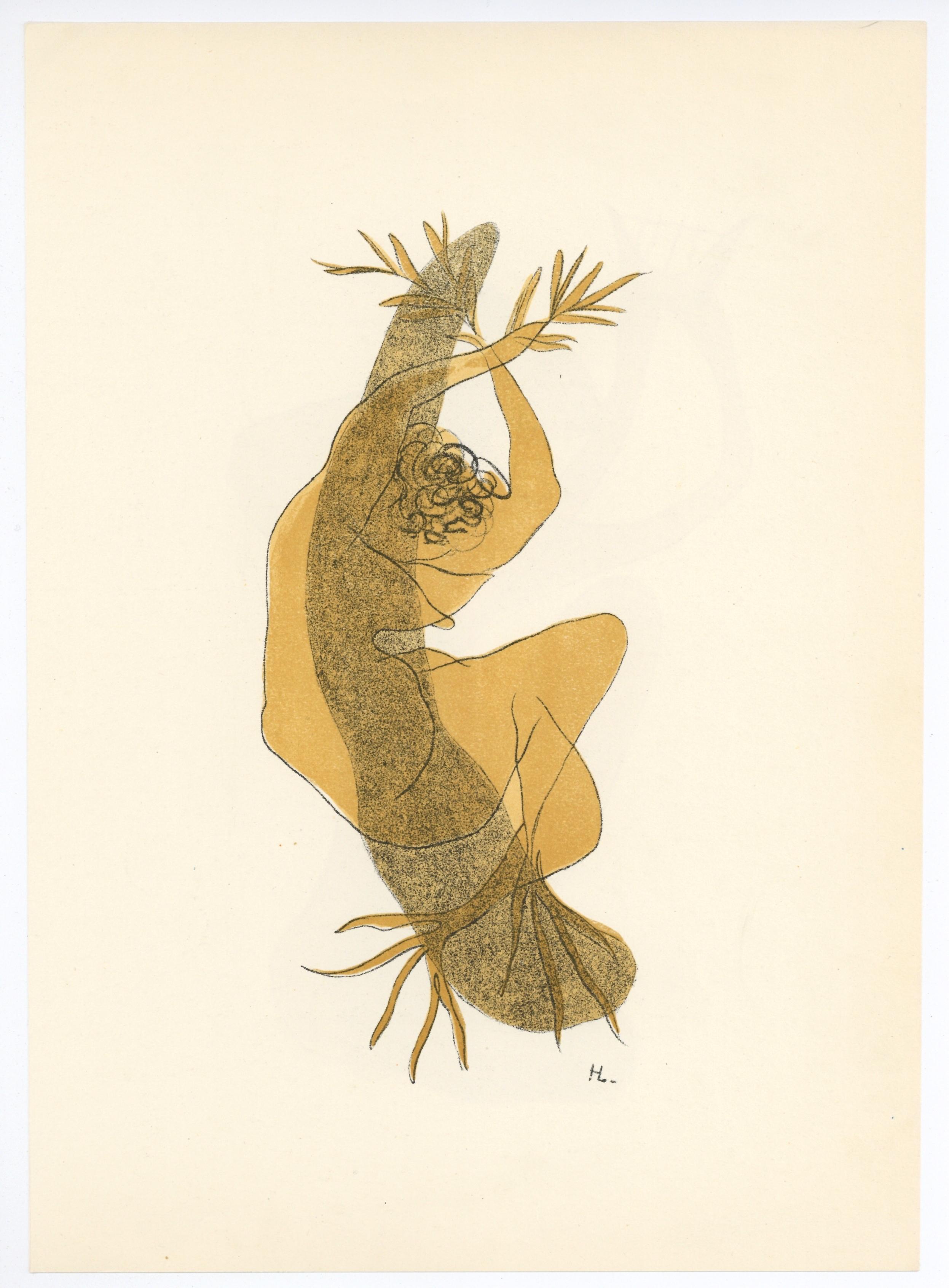 "Daphne" original lithograph - Print by Henri Laurens