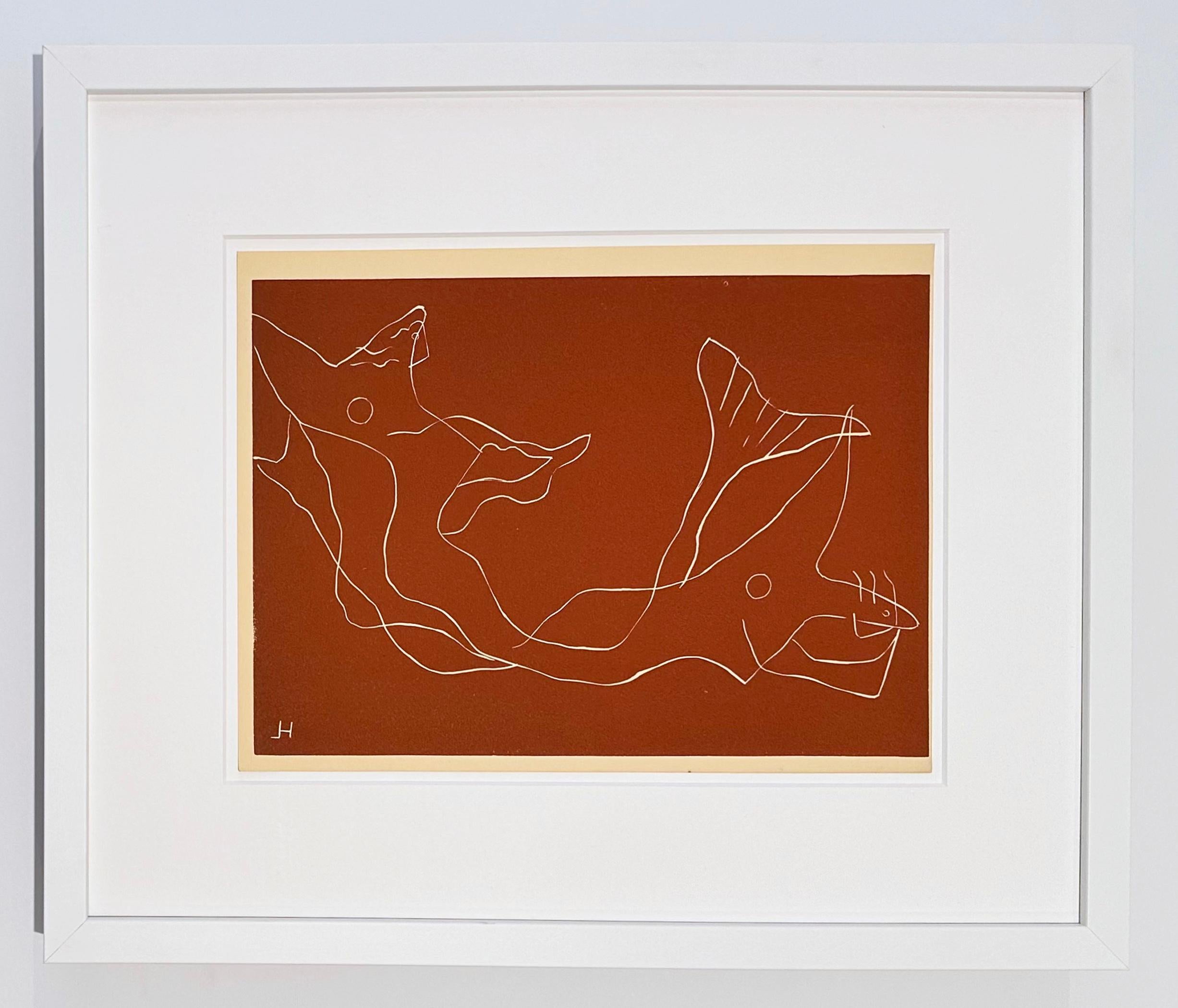 Deux sirenes from XXe Siecle No. 4 - Print by Henri Laurens