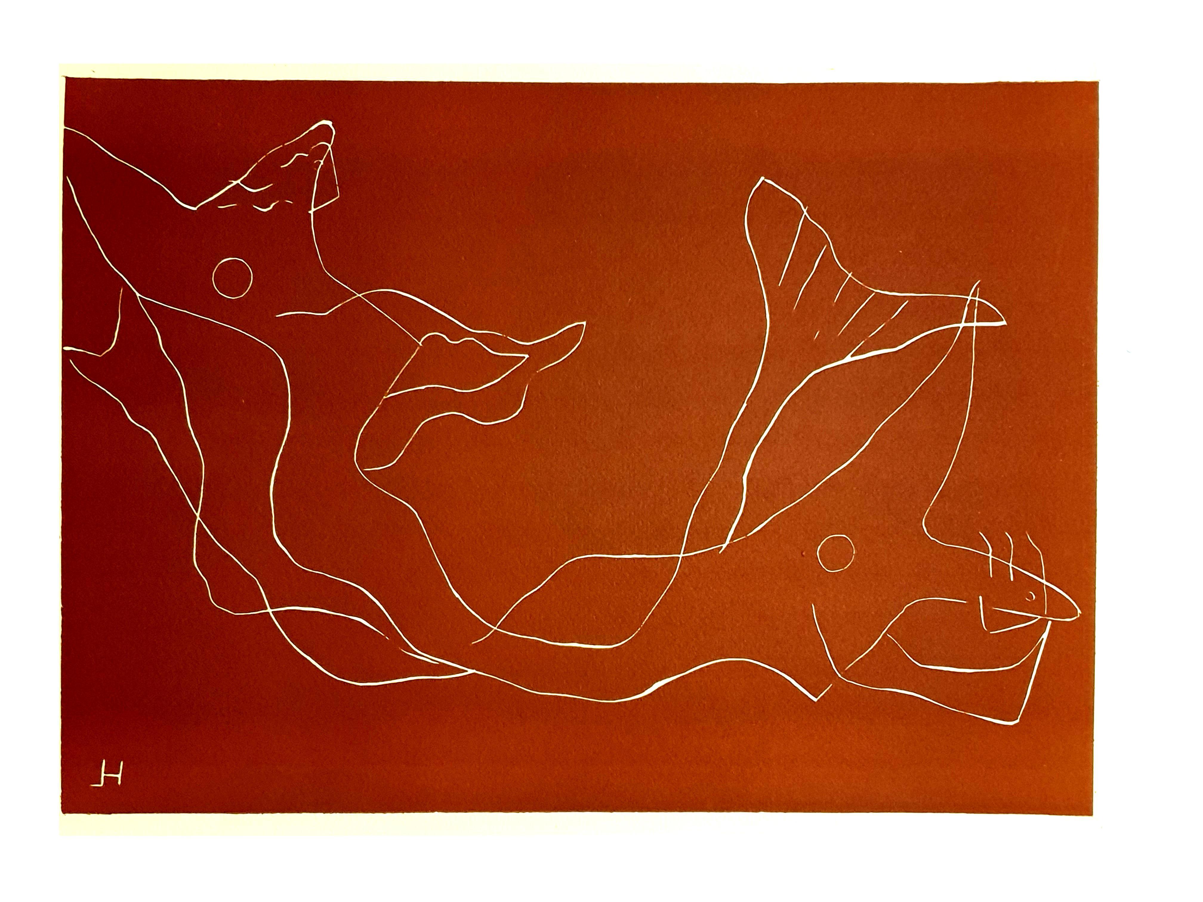Henri Laurens: „Ozean“ in Originalfarbe, Linoleum-Schliff