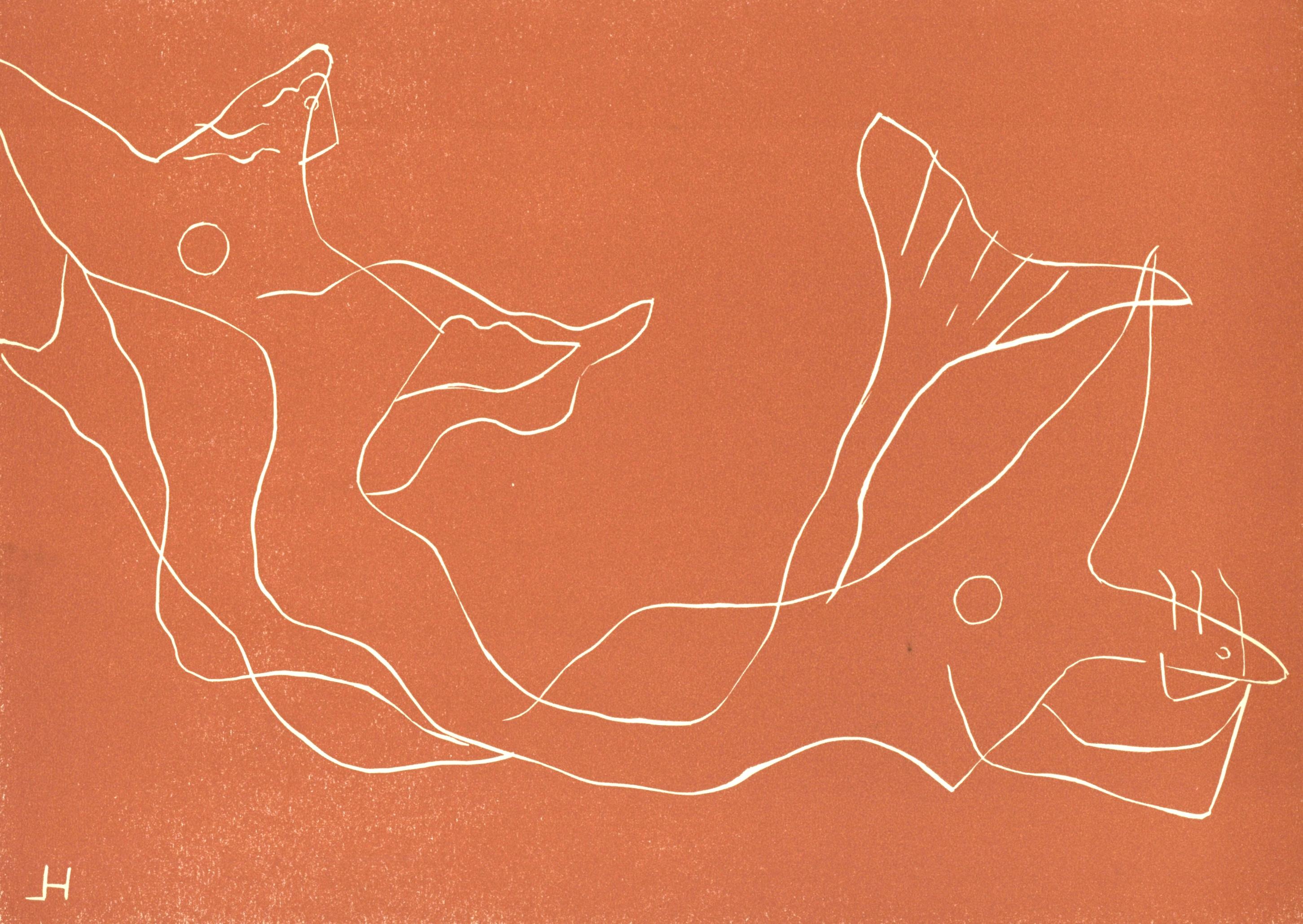 Figurative Print de Henri Laurens - Sirènes (Völker 13), Société internationale d'art XXe siècle