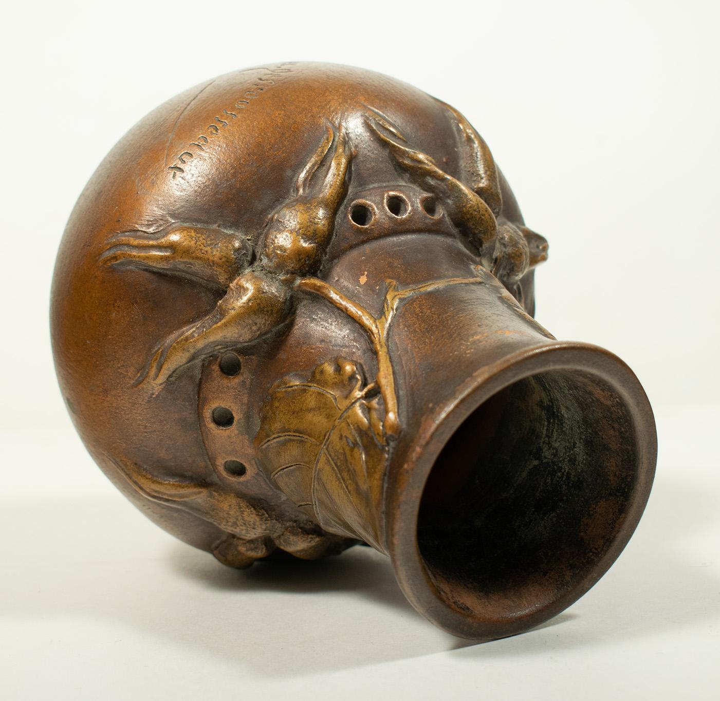 Francese HENRY DESROUSSEAUX (1862-1906), L'Isle Adam: Vaso francese Art Nouveau in vendita