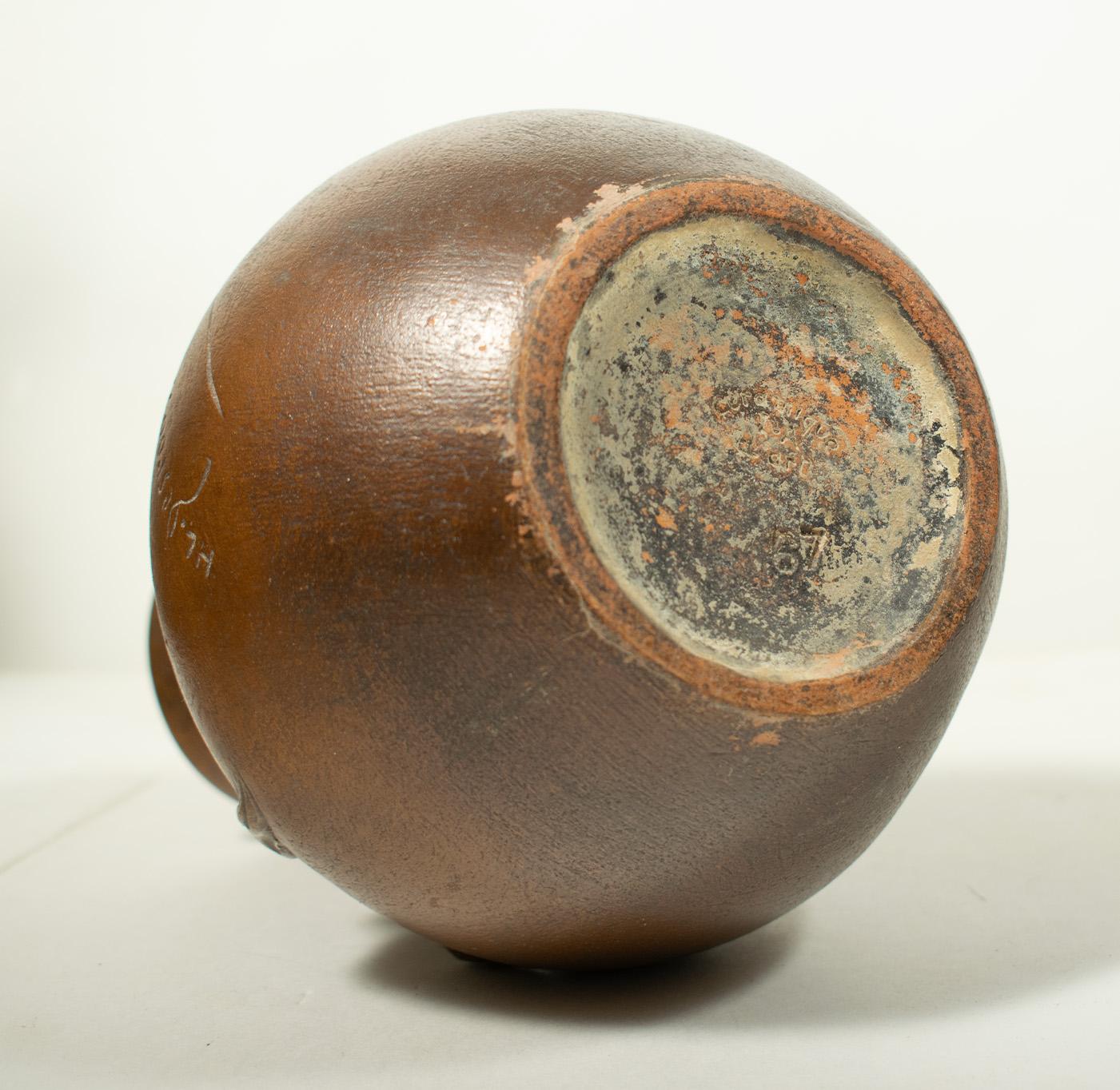 Smaltato HENRY DESROUSSEAUX (1862-1906), L'Isle Adam: Vaso francese Art Nouveau in vendita