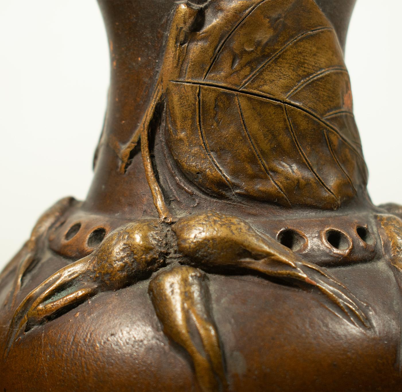 HENRY DESROUSSEAUX (1862-1906), L'Isle Adam: Vaso francese Art Nouveau In condizioni buone in vendita a TEYJAT, FR
