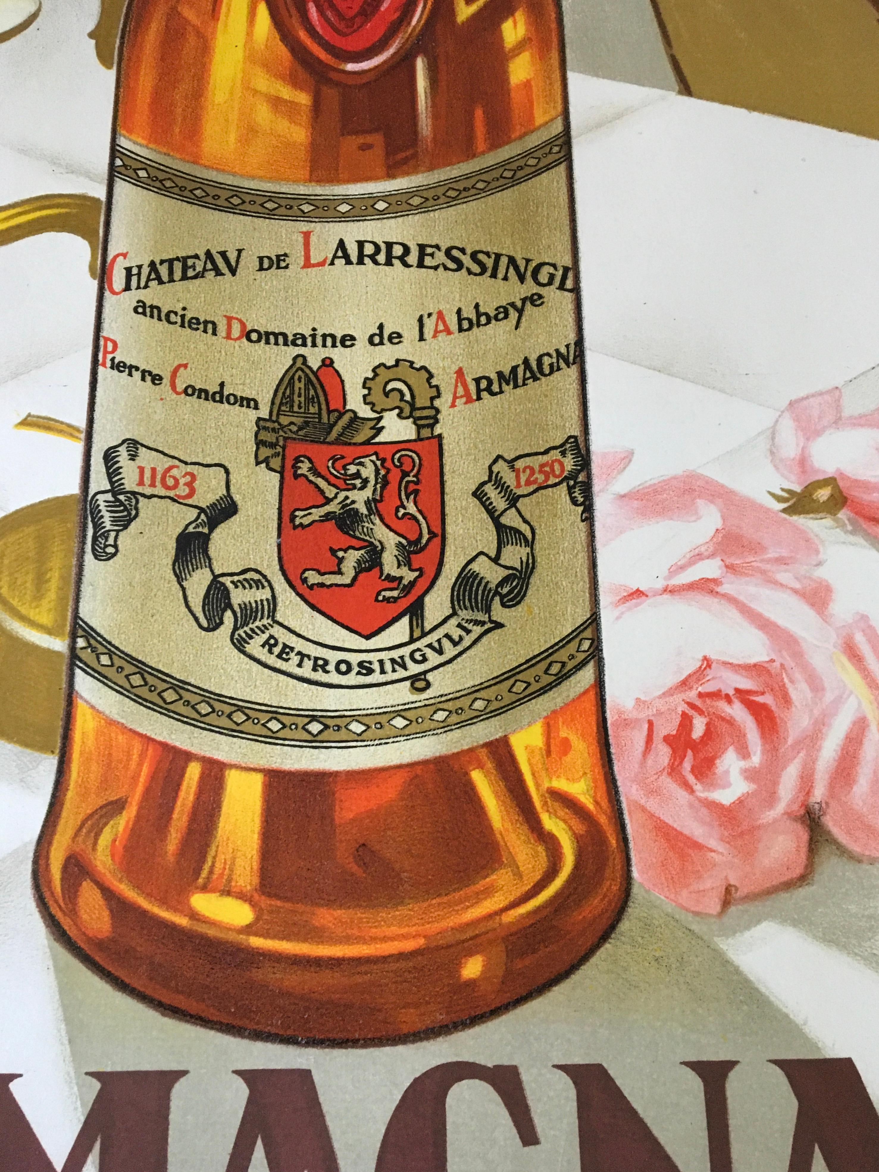 Henri Le Monnier, Armagnac Chateau Larressingle, 1938 For Sale 6