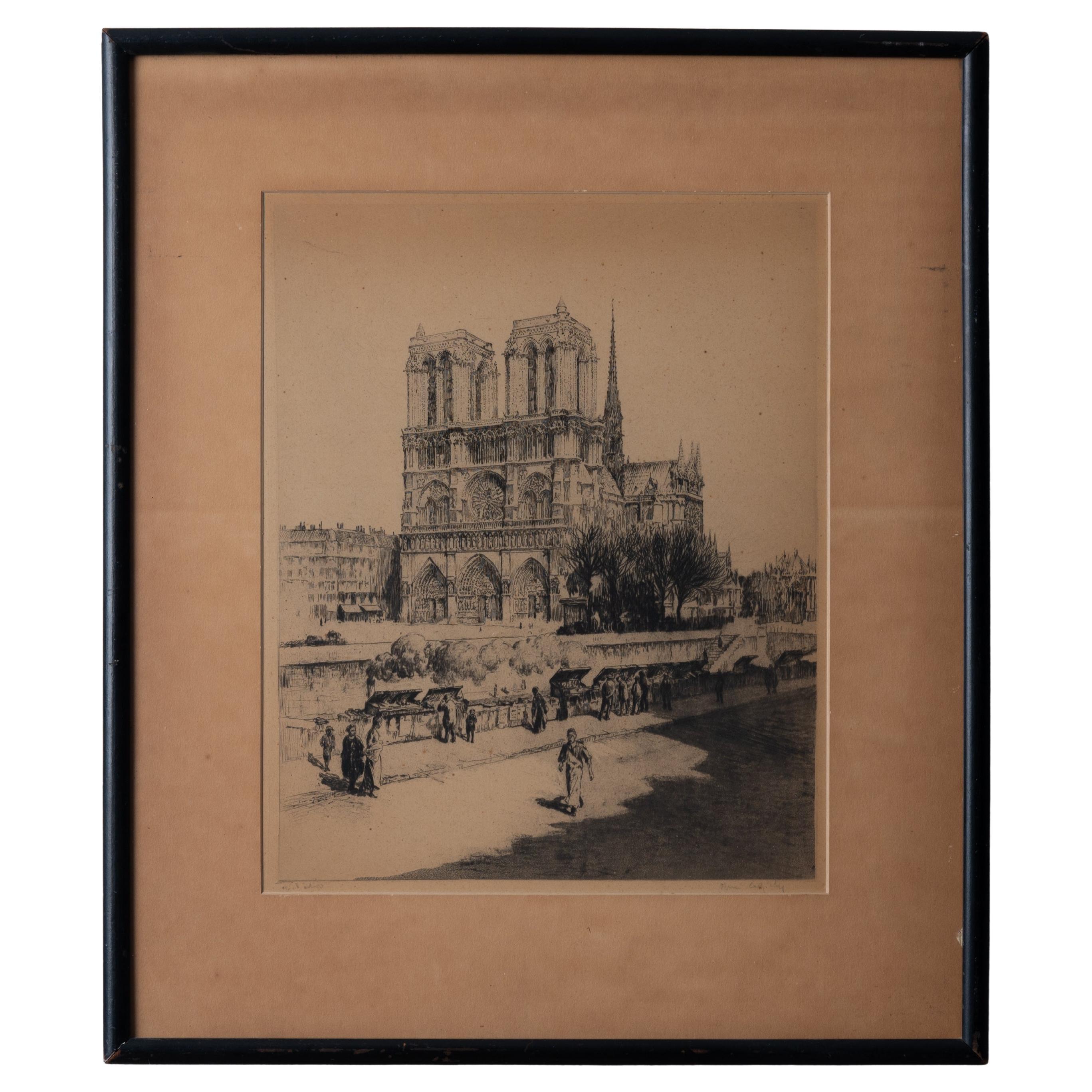 Henri Le Riche - Aguafuerte de Notre Dame, c.1880