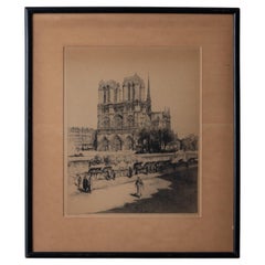 Henri Le Riche - Aguafuerte de Notre Dame, c.1880