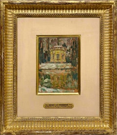 Une peinture d'Henri Le Sidaner - « Le Pavillion de Musique Sous la Neige »