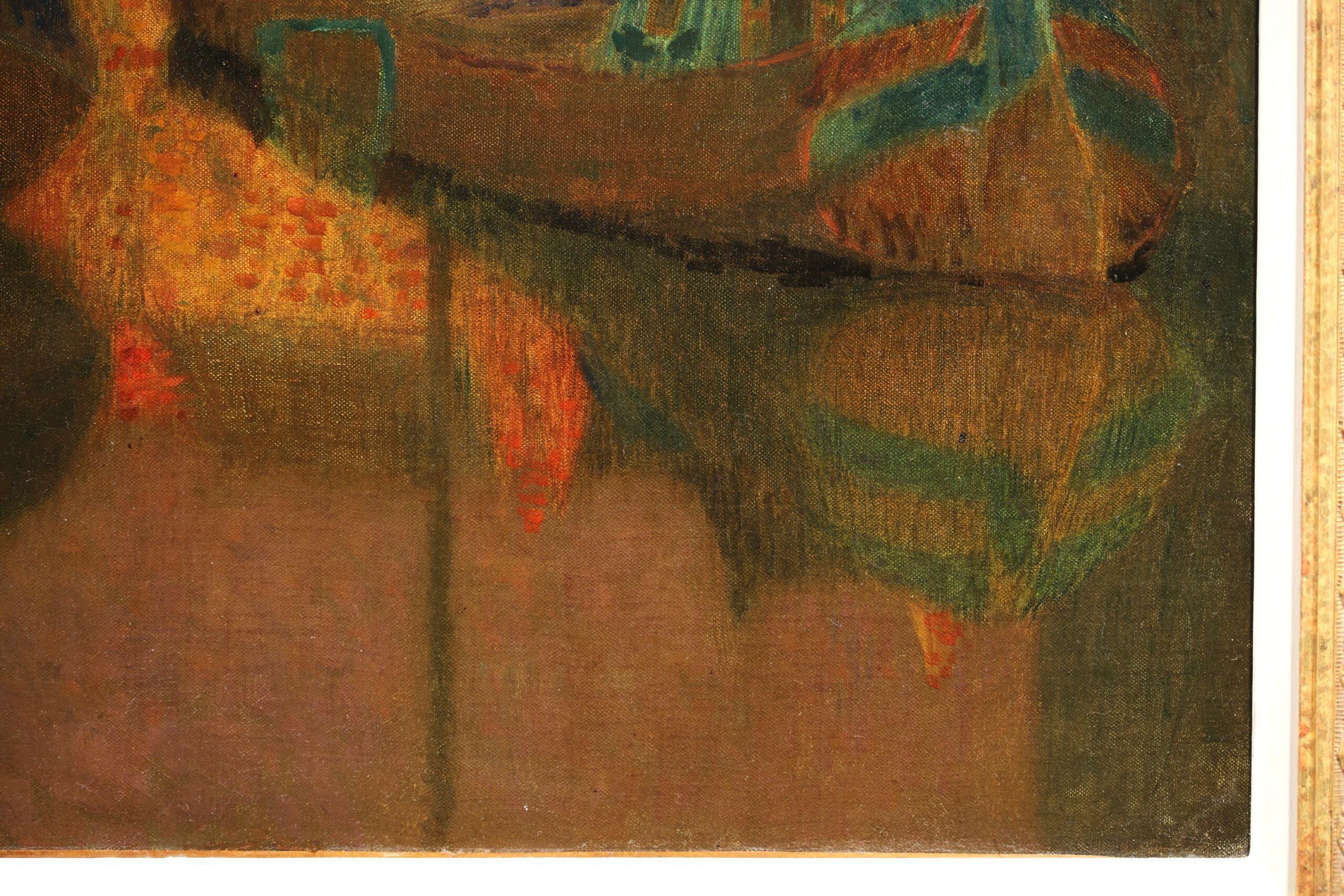 Barques de Peche - Post Impressionist Landscape Oil by Henri Le Sidaner For Sale 2