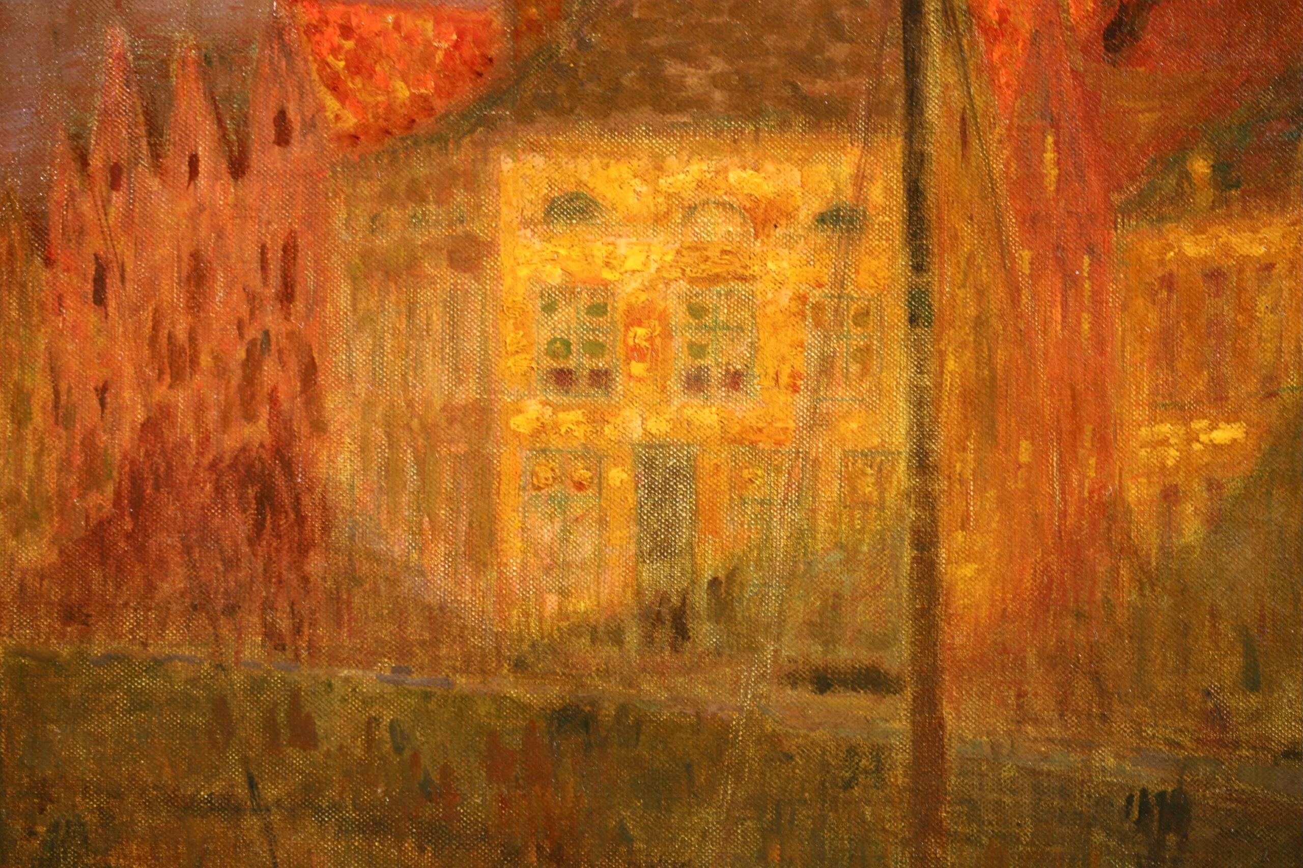 Barques de Peche – Postimpressionistische Landschaft, Öl von Henri Le Sidaner im Angebot 6
