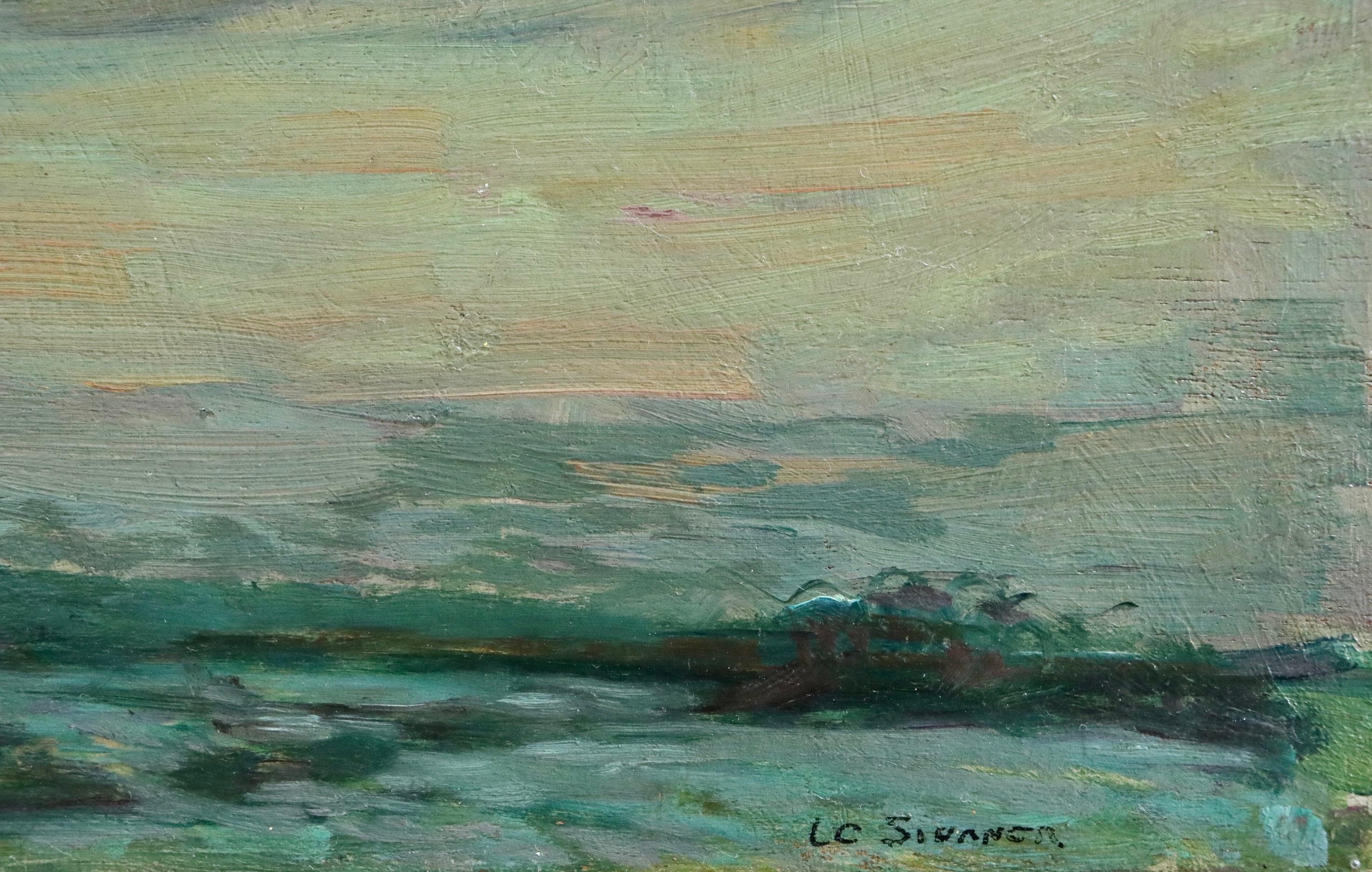 Clair de Lune - Gerberoy - Impressionist Oil, Moonlit Landscape by H Le Sidaner 2