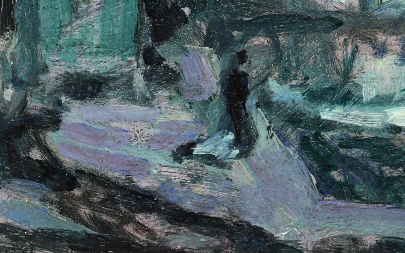 Clair de lune, Quimperle - Post Impressionist Landscape by Henri Le Sidaner 3