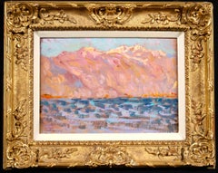Antique Lago Maggiore - Post Impressionist Landscape Oil Painting by Henri Le Sidaner
