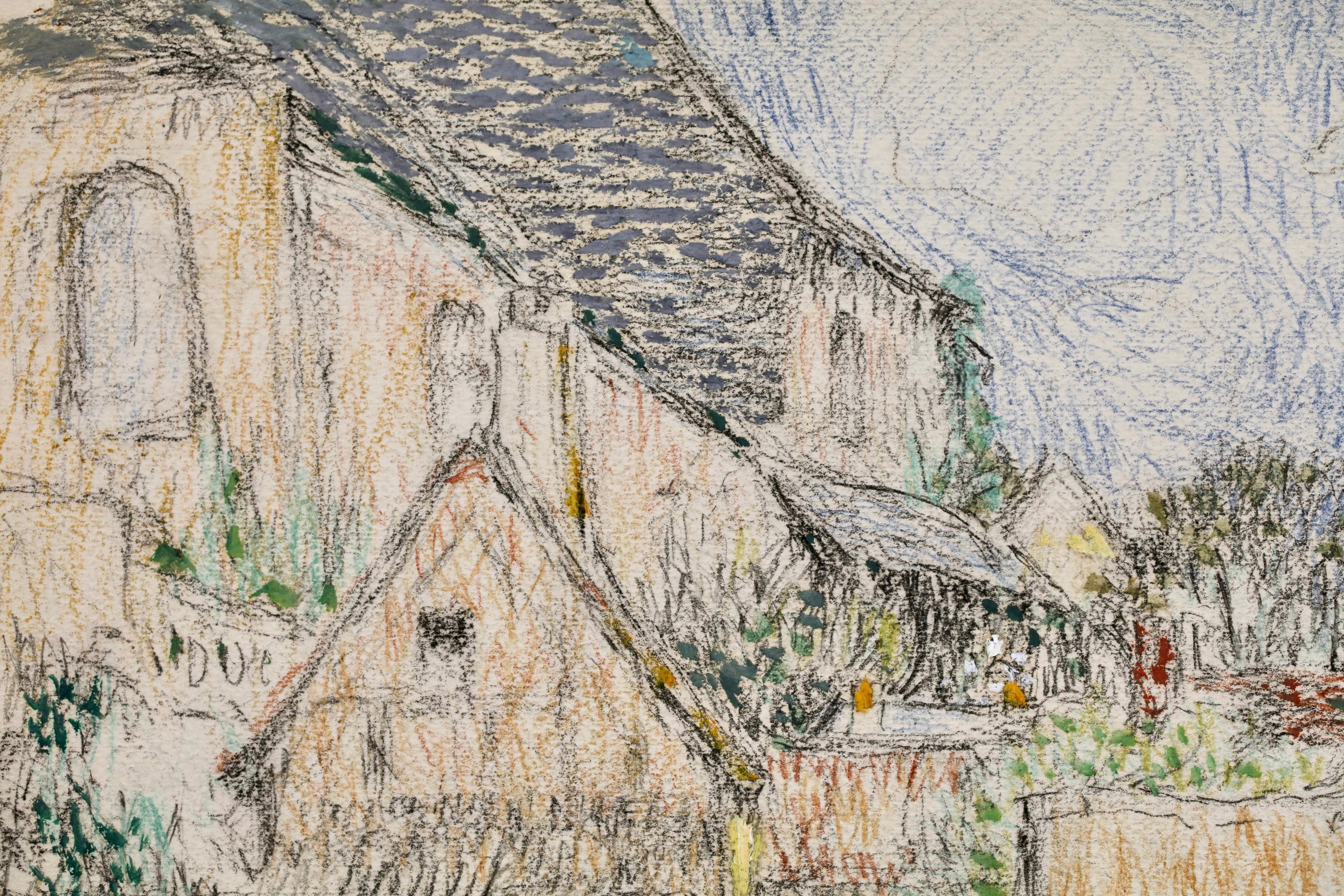Les Toits - Gerberoy - Postimpressionistische Landschaft von Henri Le Sidaner im Angebot 10