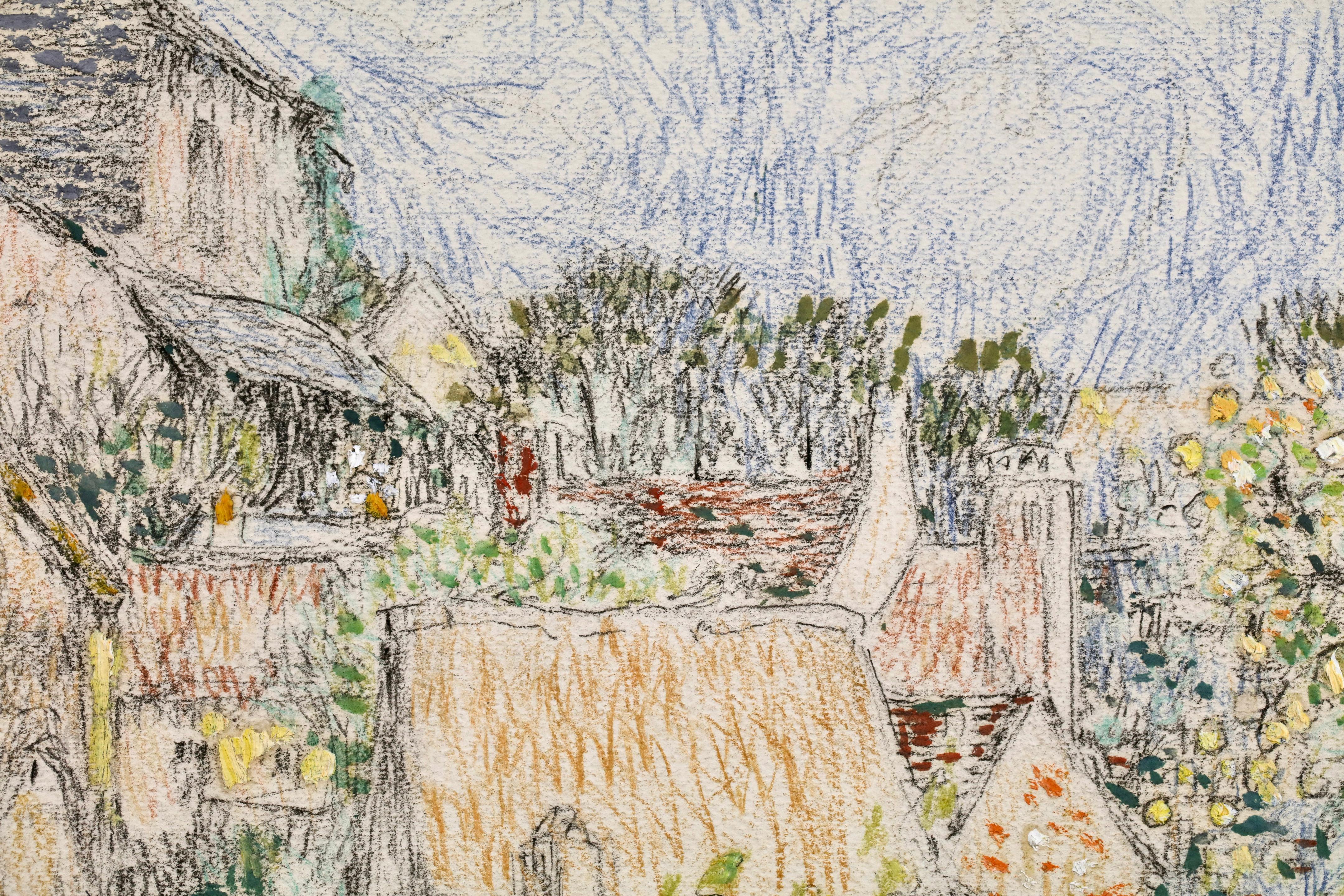 Les Toits - Gerberoy - Postimpressionistische Landschaft von Henri Le Sidaner im Angebot 2