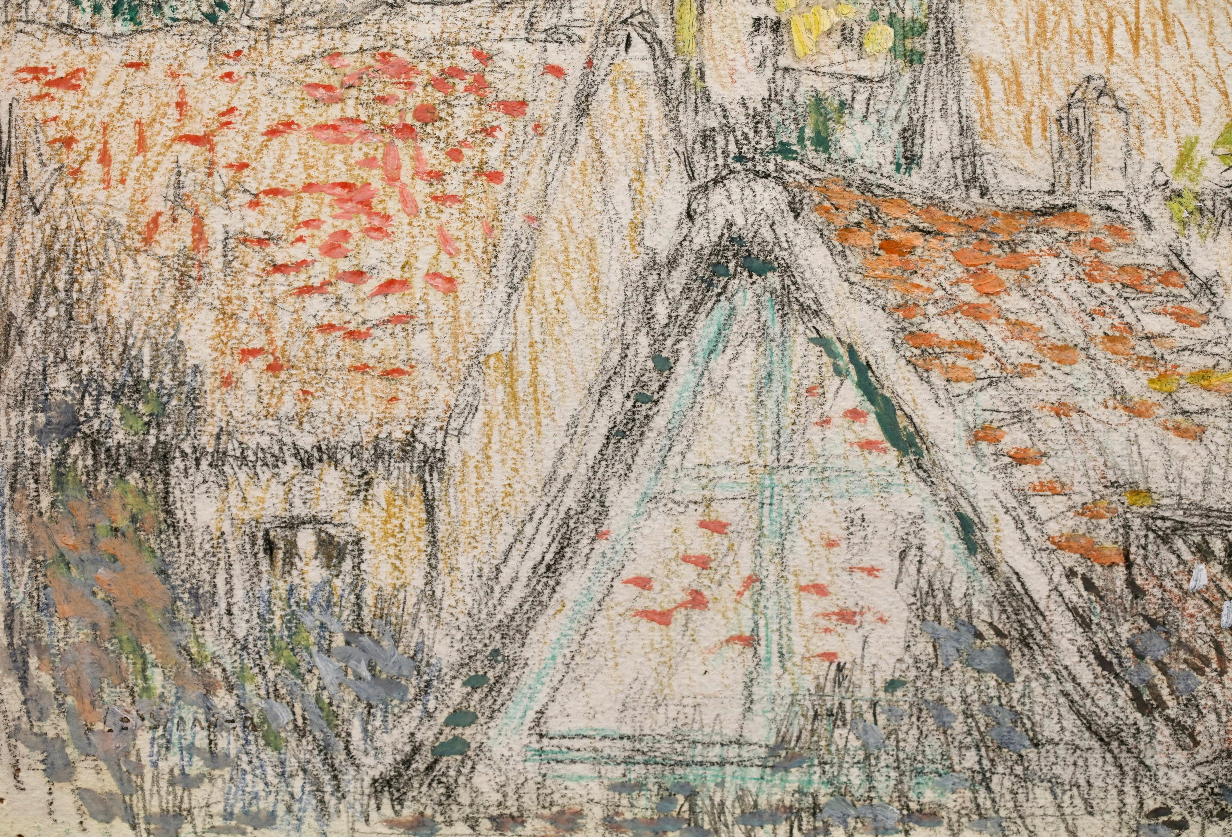 Les Toits - Gerberoy - Postimpressionistische Landschaft von Henri Le Sidaner im Angebot 4