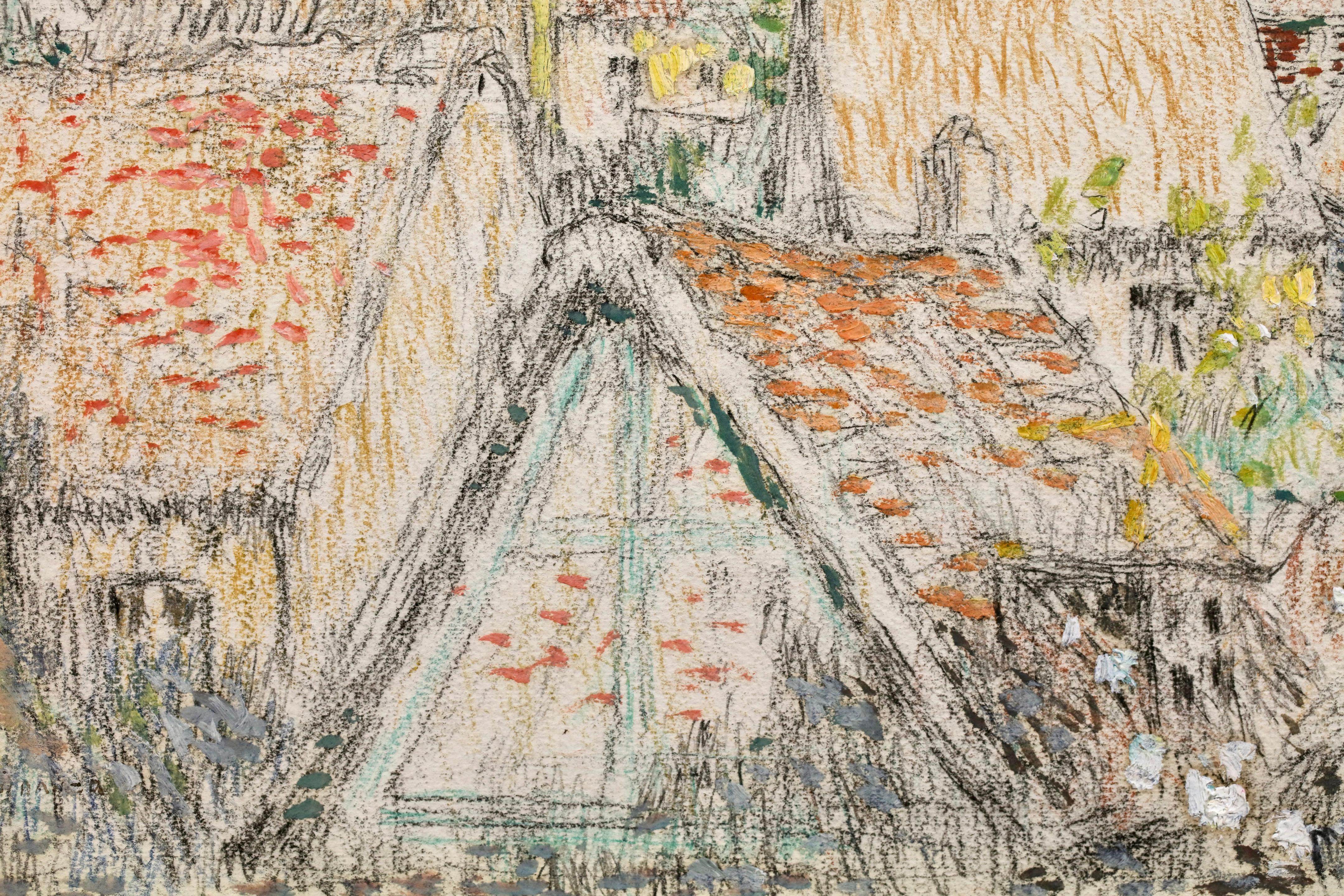 Les Toits - Gerberoy - Postimpressionistische Landschaft von Henri Le Sidaner im Angebot 5