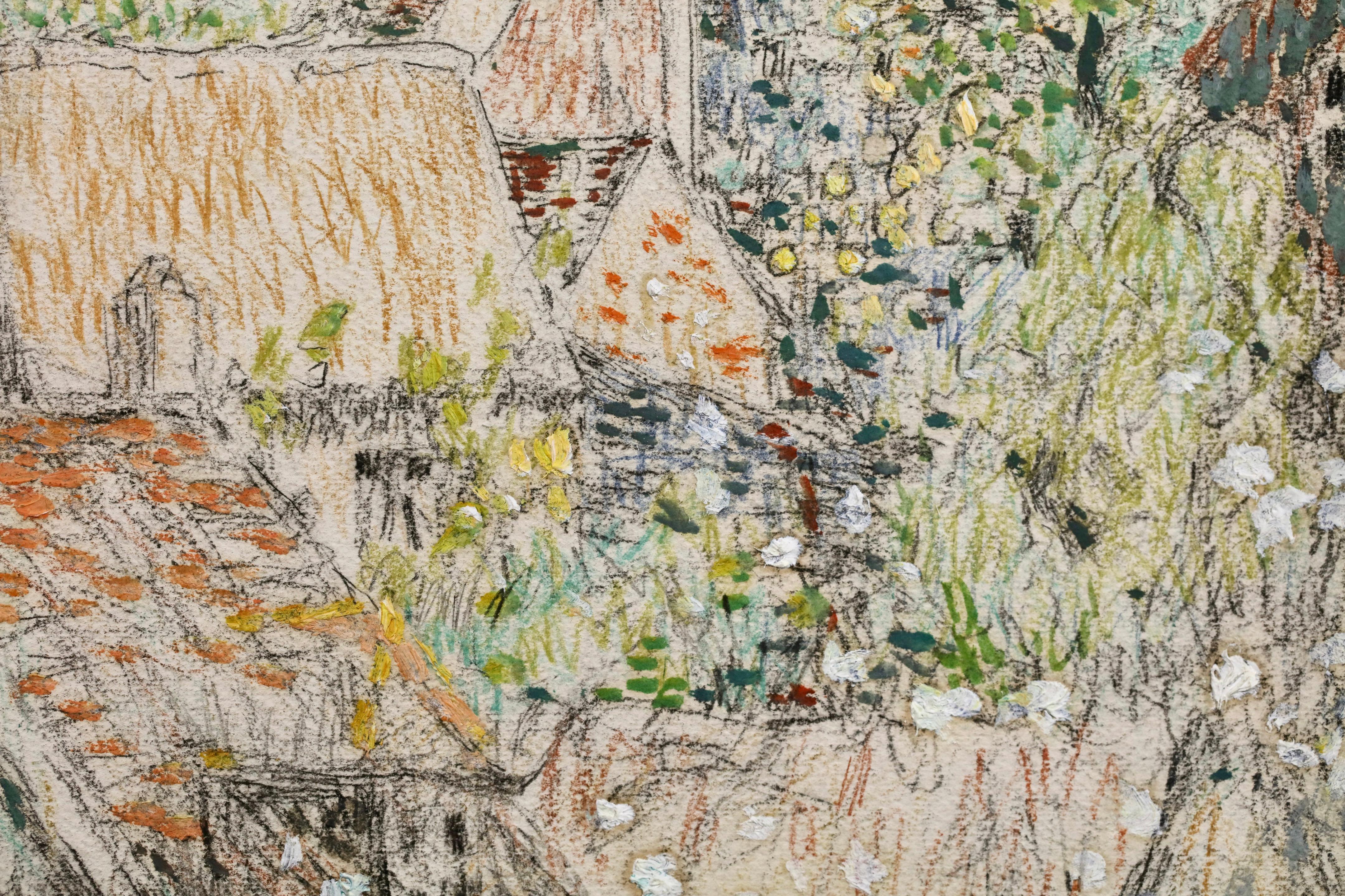 Les Toits - Gerberoy - Postimpressionistische Landschaft von Henri Le Sidaner im Angebot 7