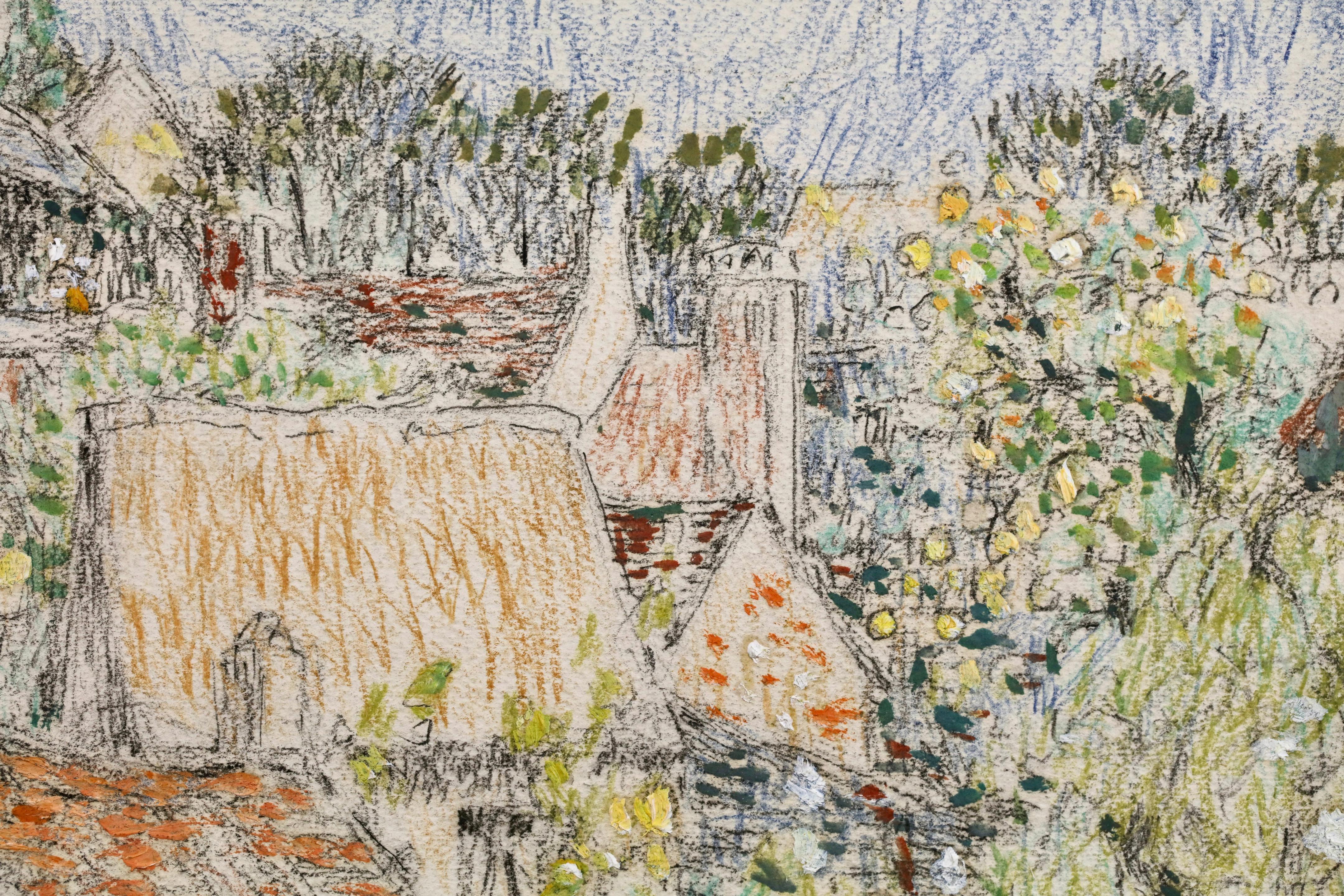 Les Toits - Gerberoy - Postimpressionistische Landschaft von Henri Le Sidaner im Angebot 8