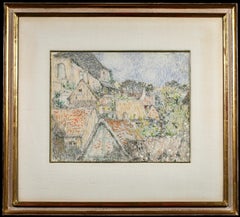 Les Toits - Gerberoy - Post Impressionist Landscape by Henri Le Sidaner