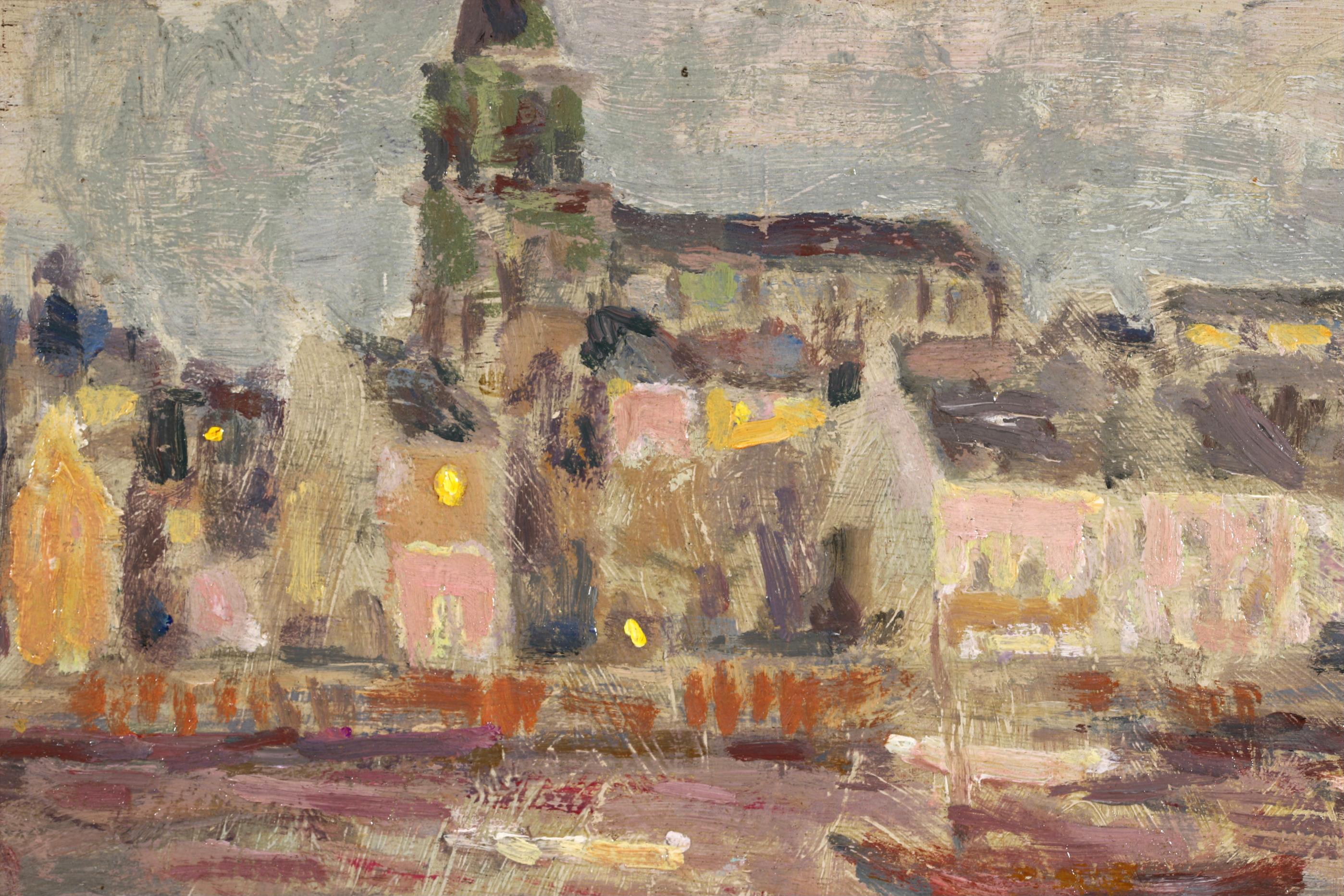 Saint Servan - Brittany - Post Impressionist Landscape by Henri Le Sidaner For Sale 2