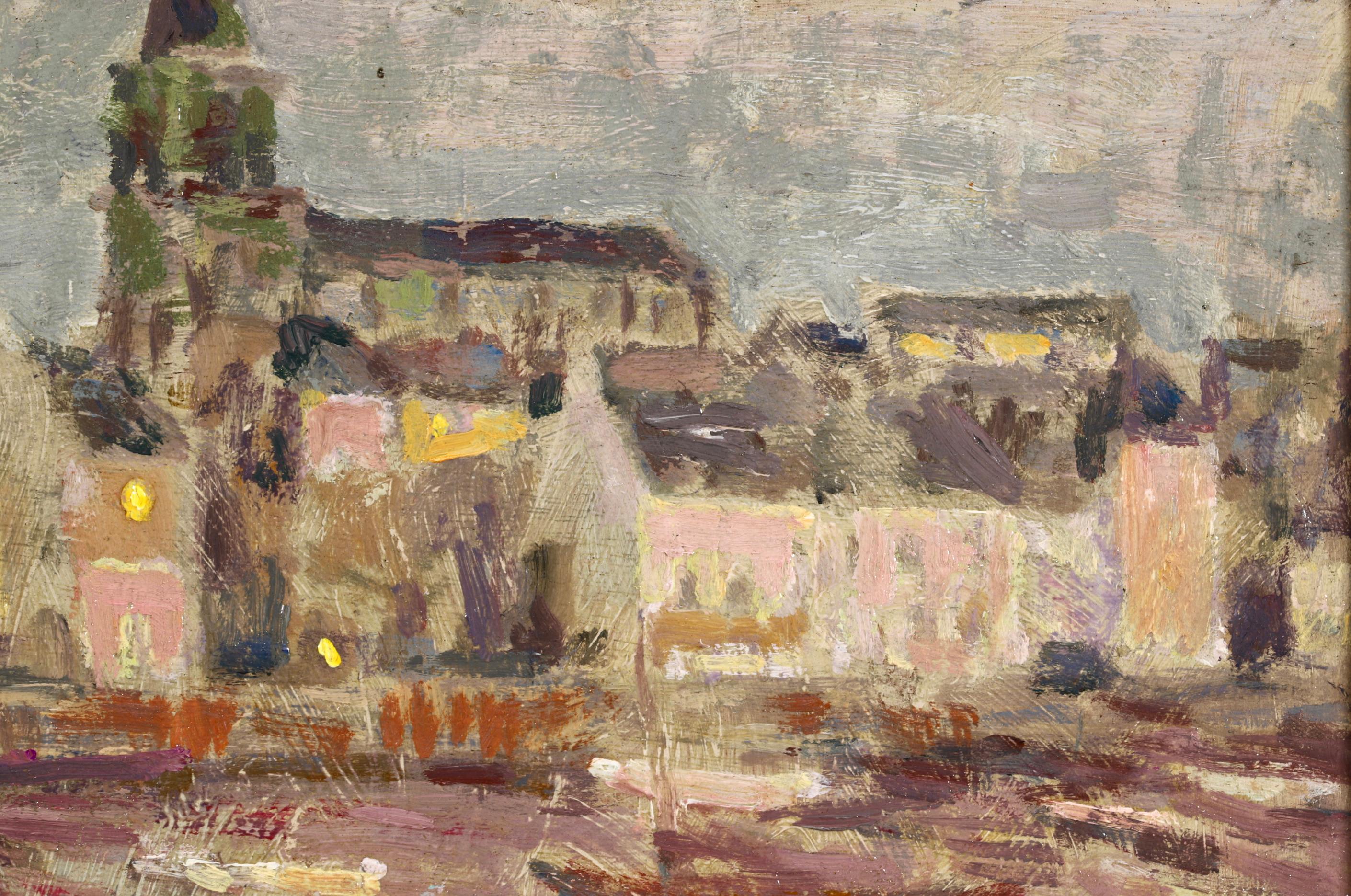 Saint Servan - Brittany - Post Impressionist Landscape by Henri Le Sidaner For Sale 3