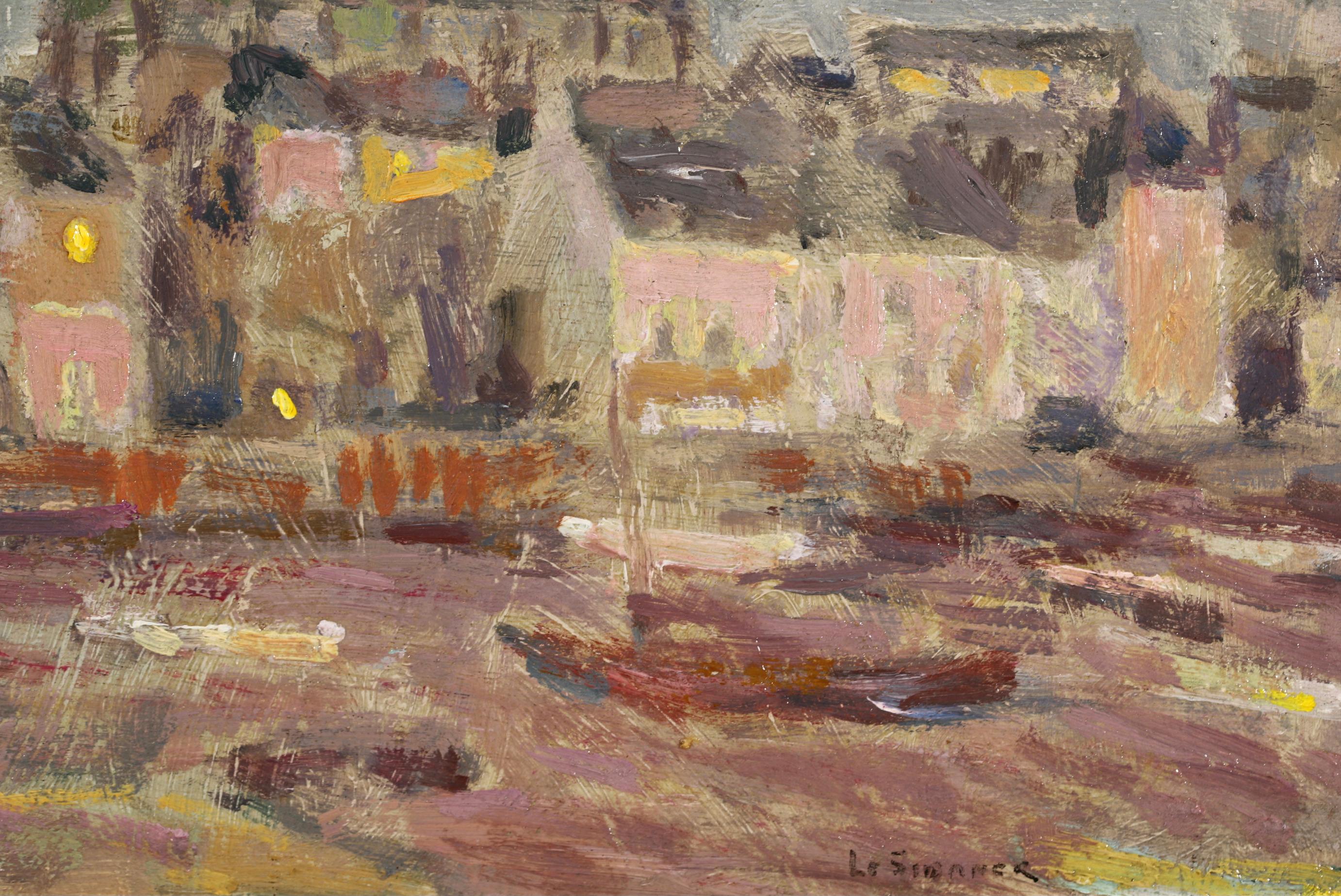 Saint Servan - Brittany - Post Impressionist Landscape by Henri Le Sidaner For Sale 8