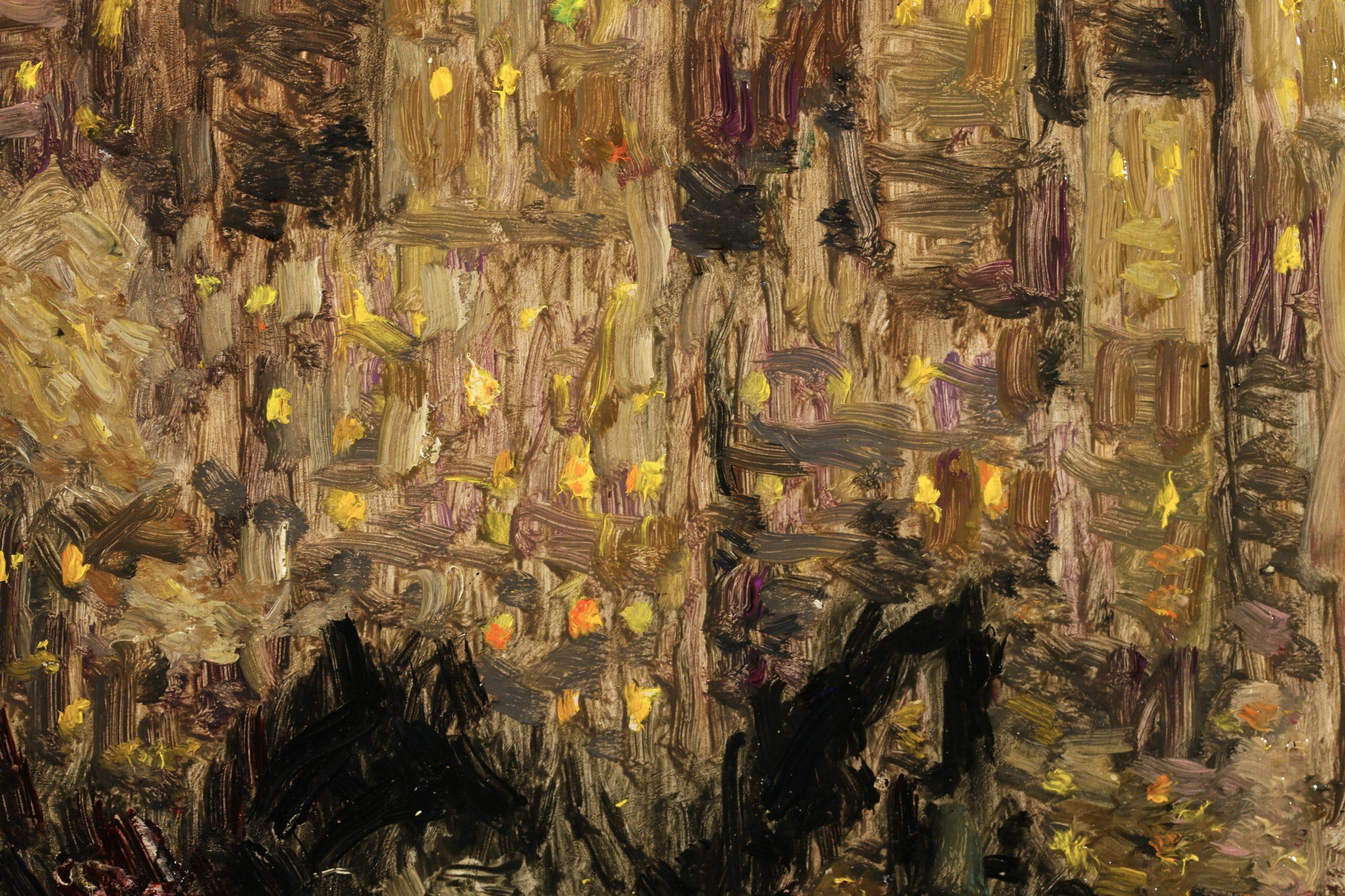 La llegada - Nueva York - Paisaje postimpresionista Óleo de Henri Le Sidaner en venta 2