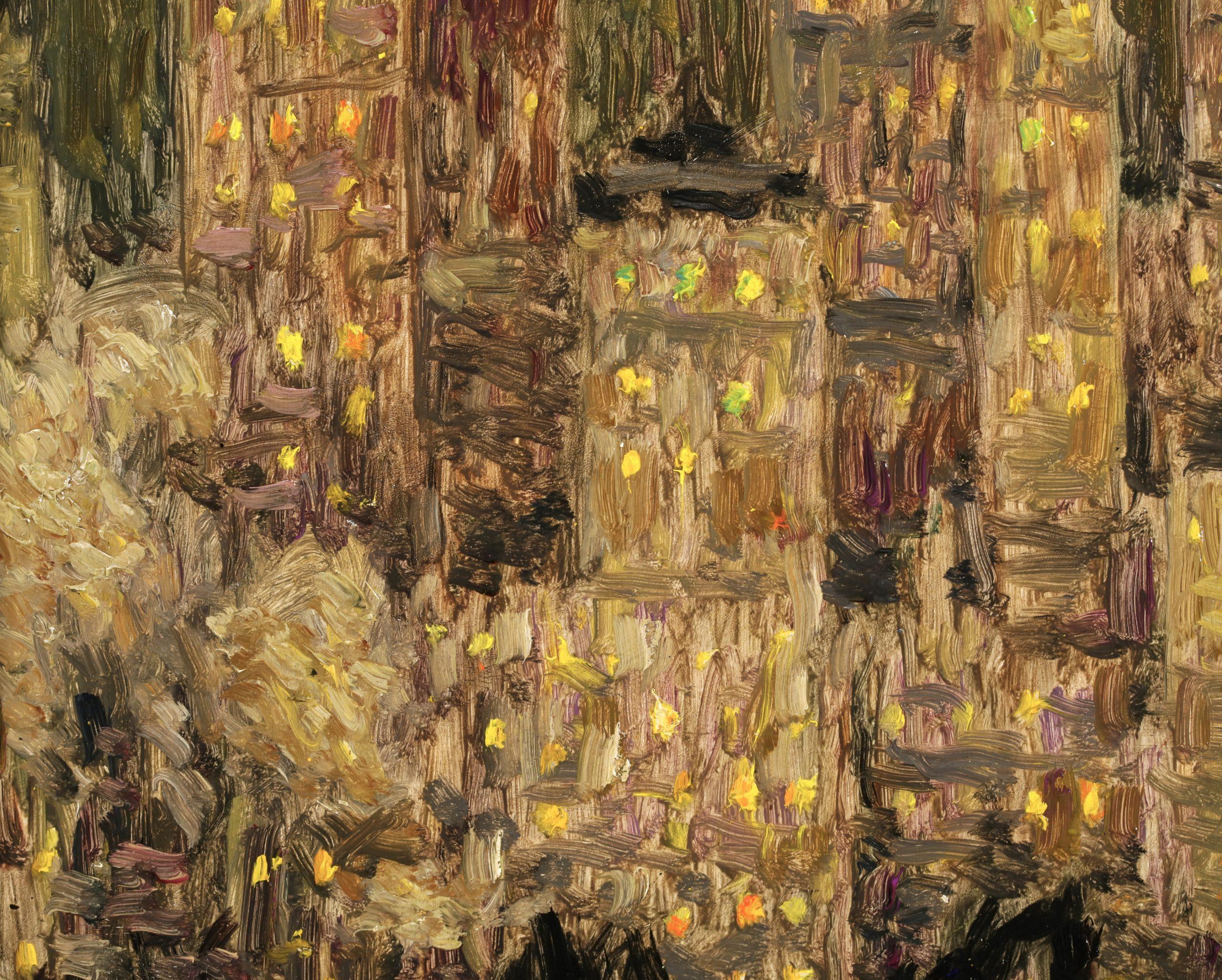 La llegada - Nueva York - Paisaje postimpresionista Óleo de Henri Le Sidaner en venta 6