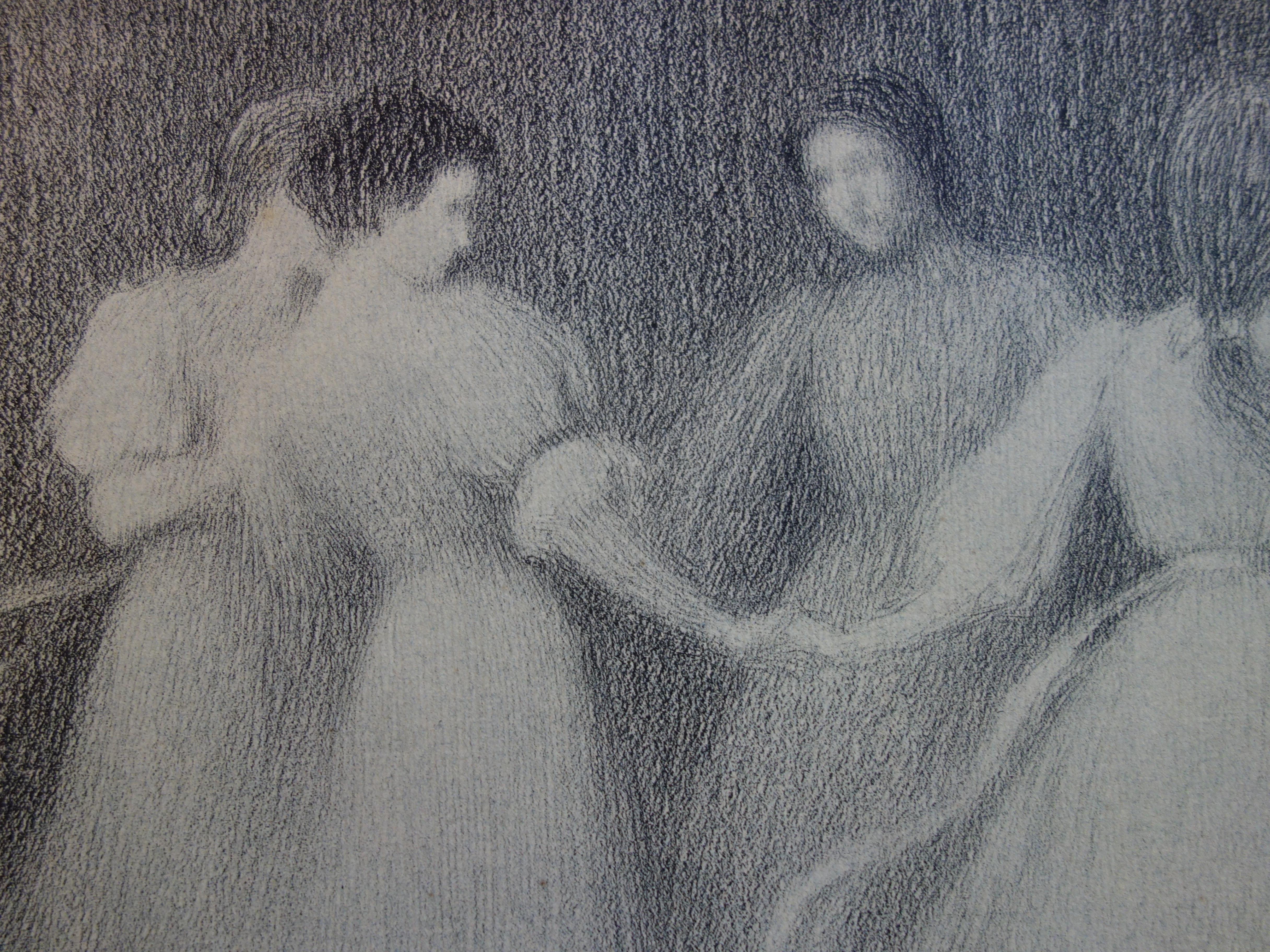 Impressionismo: Ragazze che ballano - litografia originale, 1898 in vendita 1